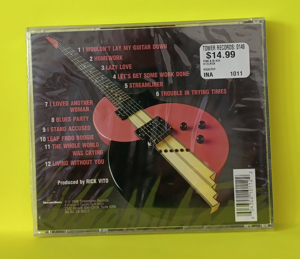 Rick Vito - Pink & Black - 1998 - 604302101122 New - Sealed - CDs Rick Vito - Pink & Black - 1998 - 604302101122 New - Sealed - CDs