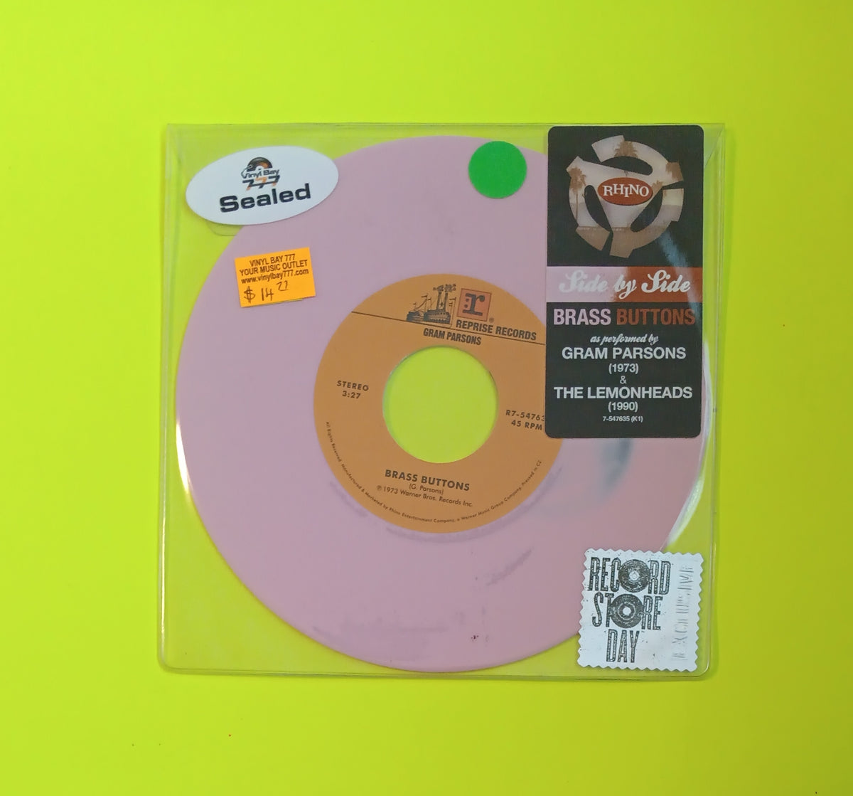 Gram Parsons / The Lemonheads - Brass Buttons - 2015 - R7-547635 New - Sealed - 7" RSD Vinyl Gram Parsons / The Lemonheads - Brass Buttons - 2015 - R7-547635 New - Sealed - 7" RSD Vinyl