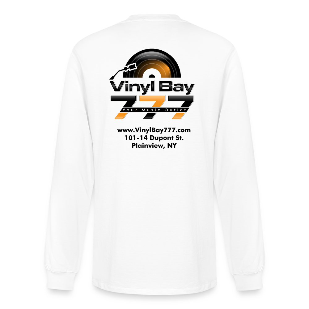 Vinyl Bay 777 White Unisex Organic Long Sleeve T-Shirt Vinyl Bay 777 White Unisex Organic Long Sleeve T-Shirt