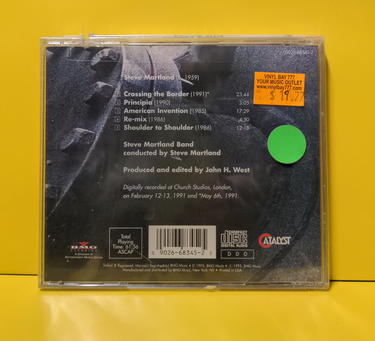 Steve Martland - Crossing The Border - 1995 - 09026-68345-2 New - Sealed - CDs Steve Martland - Crossing The Border - 1995 - 09026-68345-2 New - Sealed - CDs
