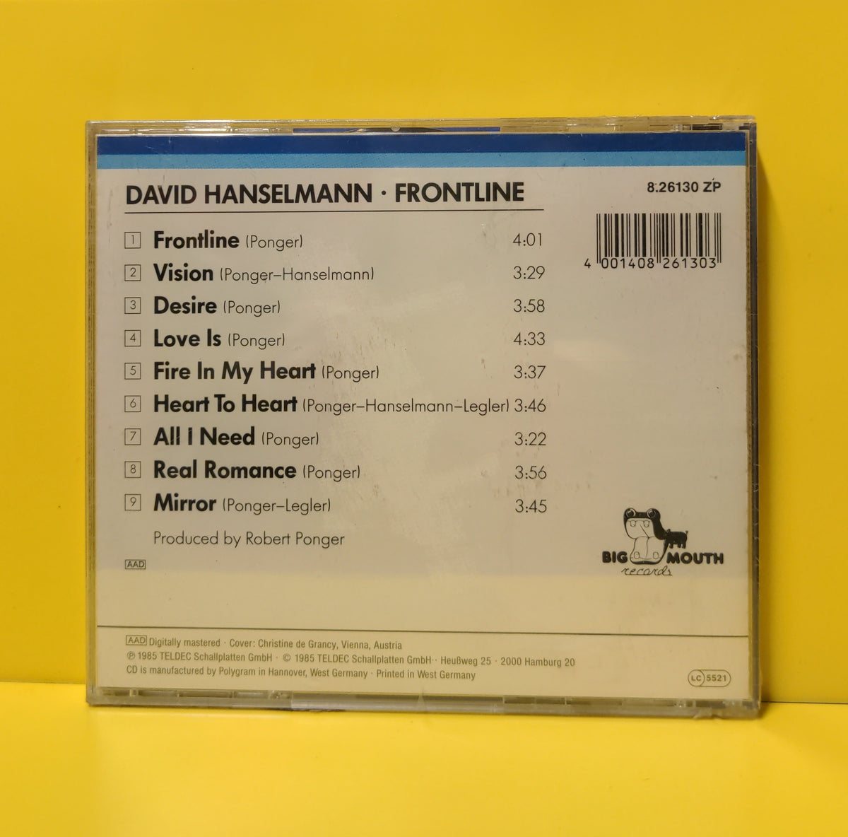 David Hanselmann - Frontline - 1985 - 8.26130 New - Sealed - CDs David Hanselmann - Frontline - 1985 - 8.26130 New - Sealed - CDs