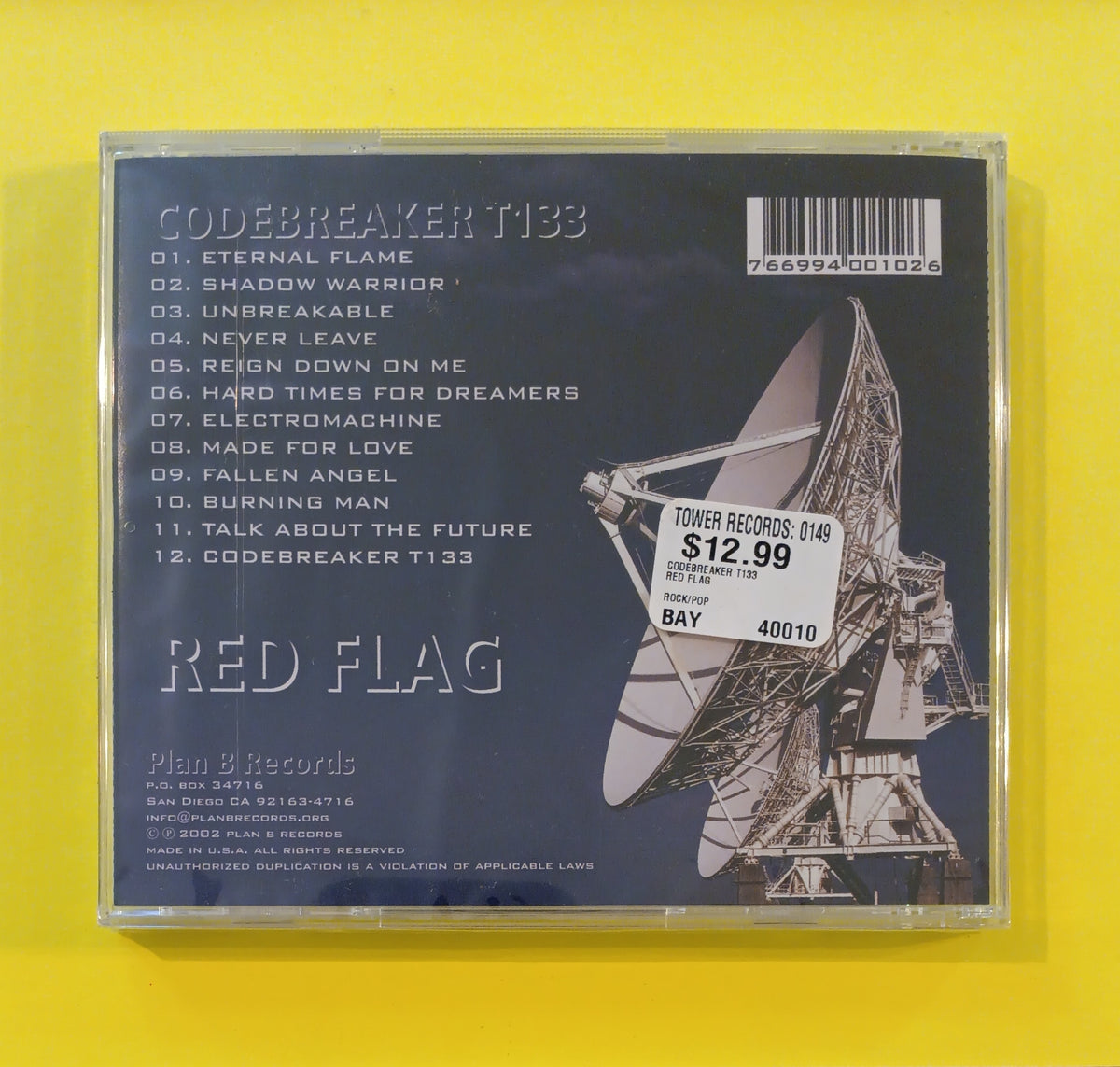 Red Flag - Codebreaker T133 - 2002 - 40010 New - Sealed - CDs Red Flag - Codebreaker T133 - 2002 - 40010 New - Sealed - CDs