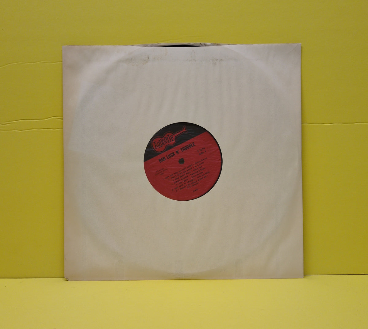 12" LP VG++ Various Artists Bad Luck N' Trouble 1965 Arhoolie F1018 - Side # On Label 12" LP VG++ Various Artists Bad Luck N' Trouble 1965 Arhoolie F1018 - Side # On Label