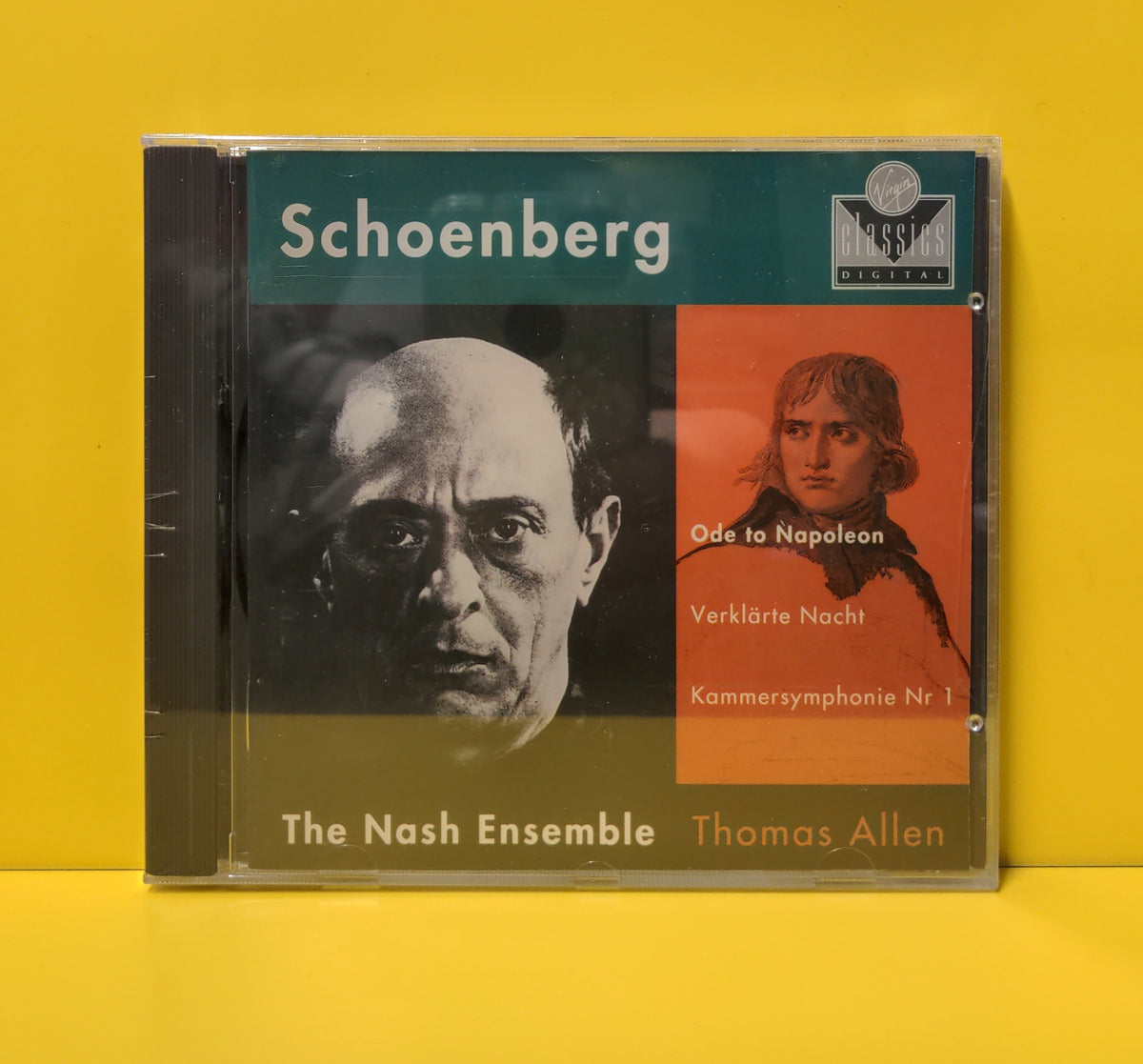 Schoenberg, The Nash Ensemble, Thomas Allen - Ode To Napoleon / Verklärte Nacht / Kammersymphonie Nr 1 - 1991 - VC 7 91478-2 New - Sealed - CDs Schoenberg, The Nash Ensemble, Thomas Allen - Ode To Napoleon / Verklärte Nacht / Kammersymphonie Nr 1 - 1991 - VC 7 91478-2 New - Sealed - CDs