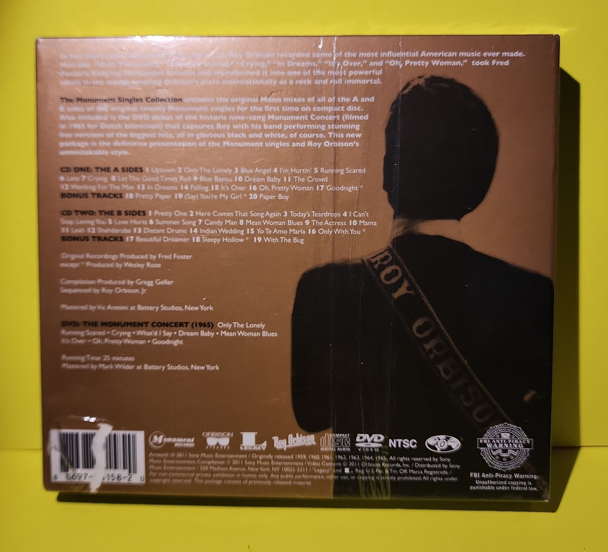 Roy Orbison - The Monument Singles Collection - 2011 - New - Sealed - CDs Roy Orbison - The Monument Singles Collection - 2011 - New - Sealed - CDs