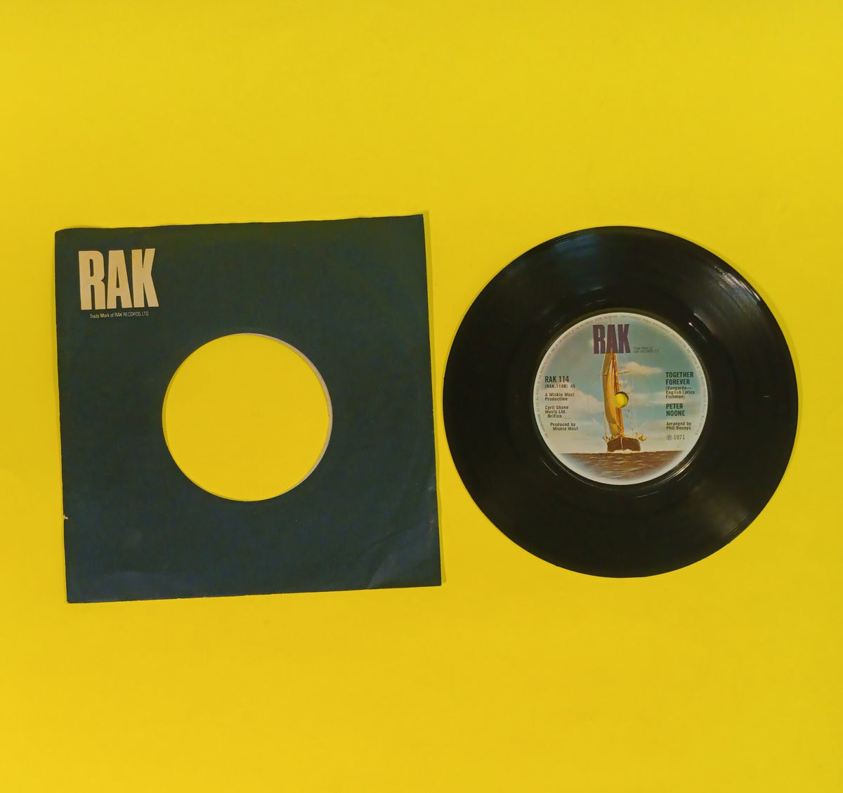 Peter Noone - Oh You Pretty Things / Together Forever (UK 7") - 1971 - RAK 114 Used - VG++ - Vinyl Peter Noone - Oh You Pretty Things / Together Forever (UK 7") - 1971 - RAK 114 Used - VG++ - Vinyl