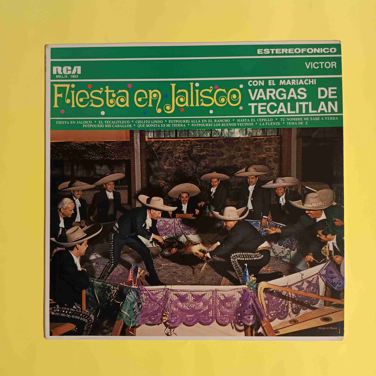 Mariachi Vargas De Tecalitlan - Fiesta en Jalisco Mexico - 1970 - MKL/S-1863 Used - VG++ - Vinyl Mariachi Vargas De Tecalitlan - Fiesta en Jalisco Mexico - 1970 - MKL/S-1863 Used - VG++ - Vinyl
