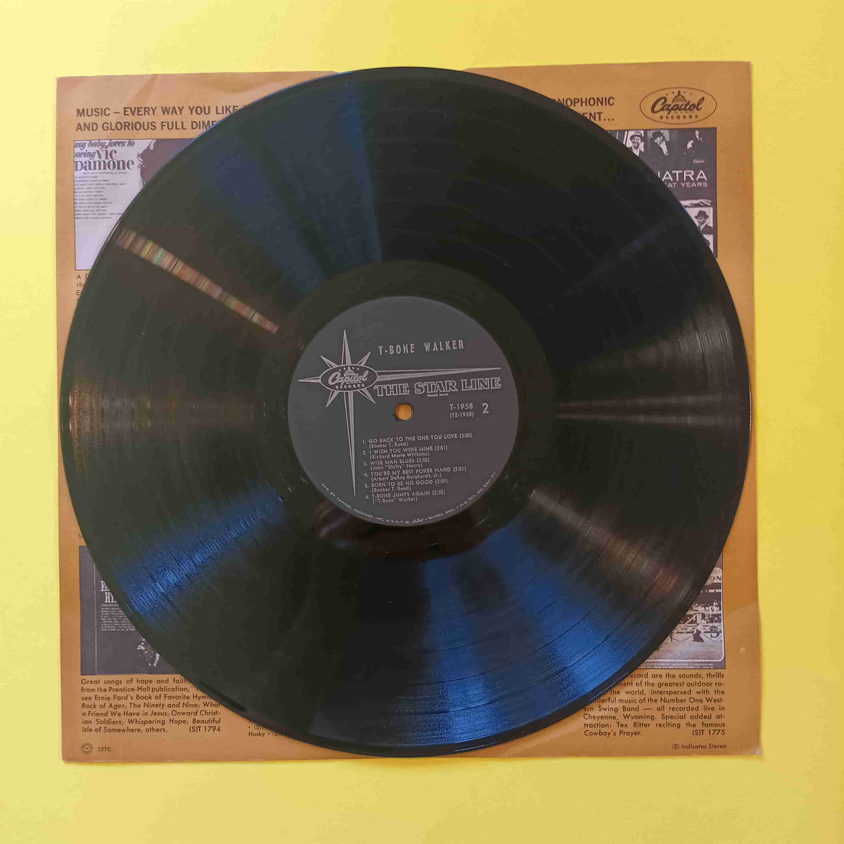 T-Bone Walker - The Great Blues Vocals And Guitar of (Original) - 1963 - T-1958 Used - VG++ - Vinyl T-Bone Walker - The Great Blues Vocals And Guitar of (Original) - 1963 - T-1958 Used - VG++ - Vinyl