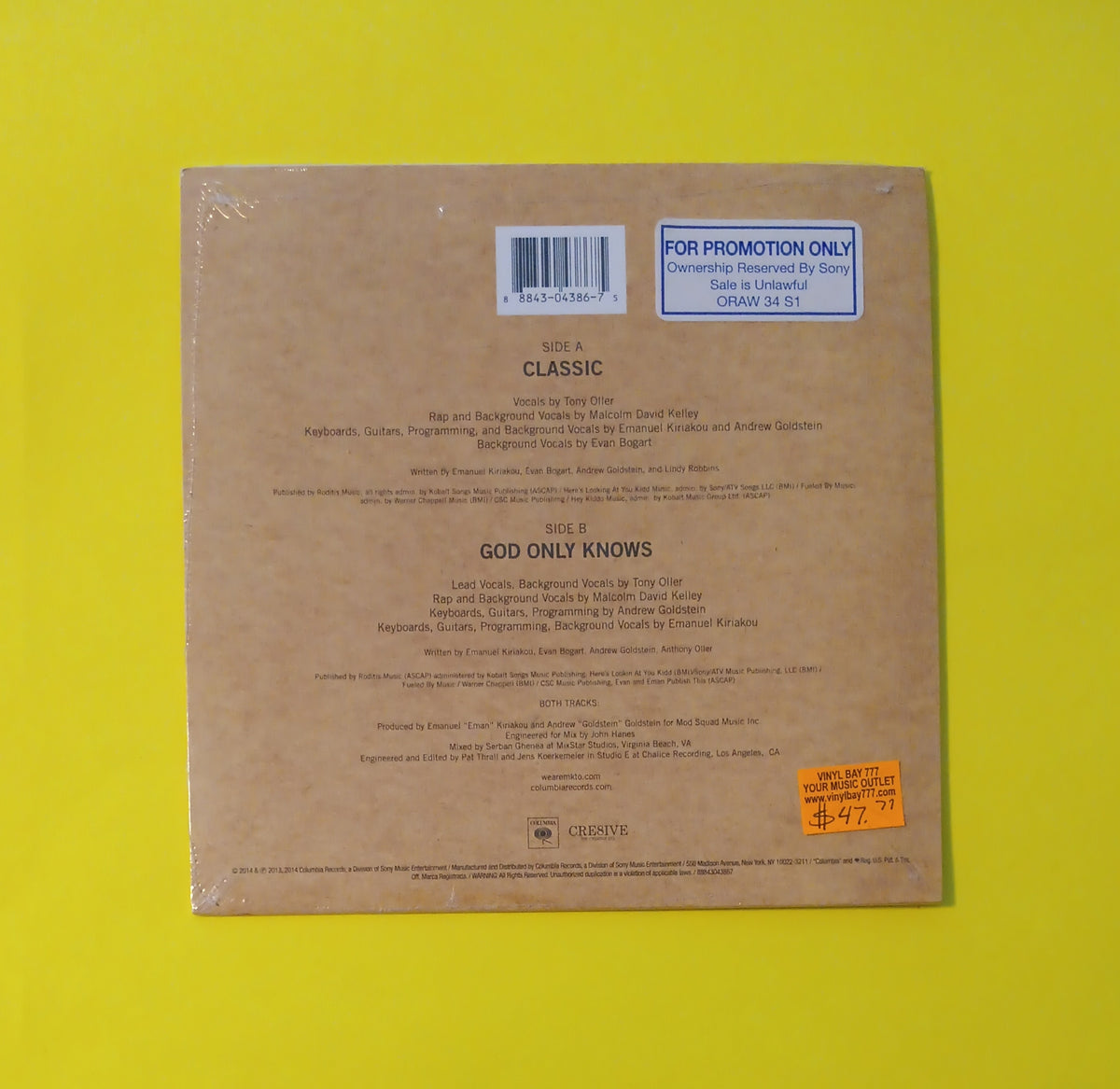 MKTO - Classic - 2014 - 38-105037 New - Sealed - 7" RSD Promo Vinyl MKTO - Classic - 2014 - 38-105037 New - Sealed - 7" RSD Promo Vinyl