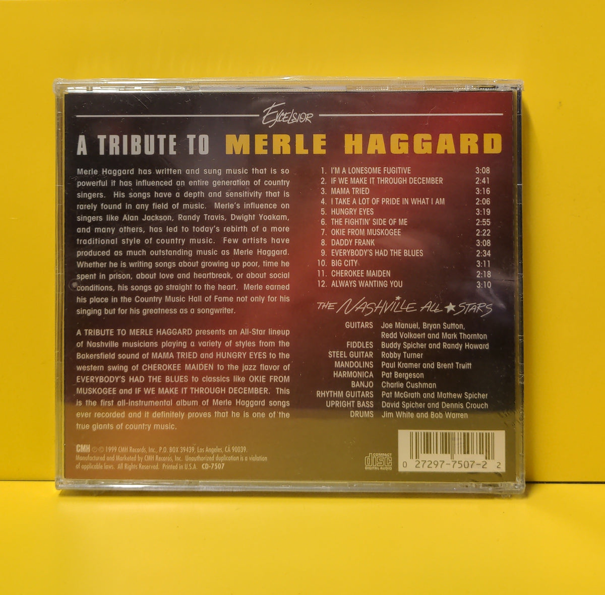 The Nashville All-Stars - A Tribute To Merle Haggard - 1999 - CD-7507 New - Sealed - CDs The Nashville All-Stars - A Tribute To Merle Haggard - 1999 - CD-7507 New - Sealed - CDs