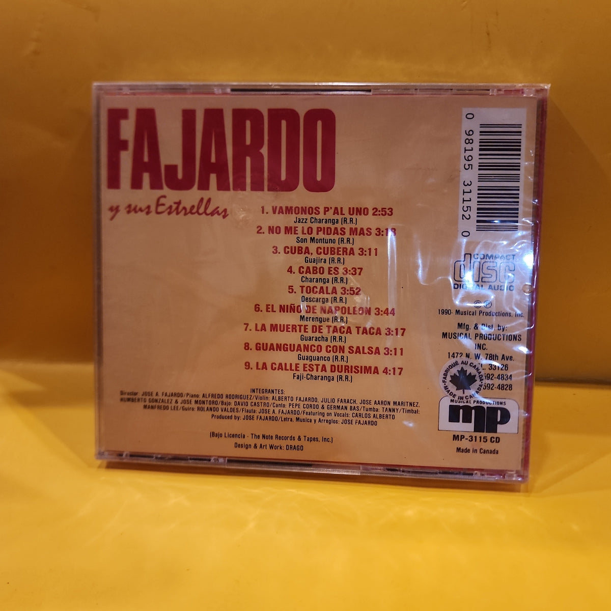 Fajardo Y Sus Estrellas Del 75 - Fajardo Y Sus Estrellas Del 75 - 1990 - MP-3115 CD New - Sealed - CDs Fajardo Y Sus Estrellas Del 75 - Fajardo Y Sus Estrellas Del 75 - 1990 - MP-3115 CD New - Sealed - CDs