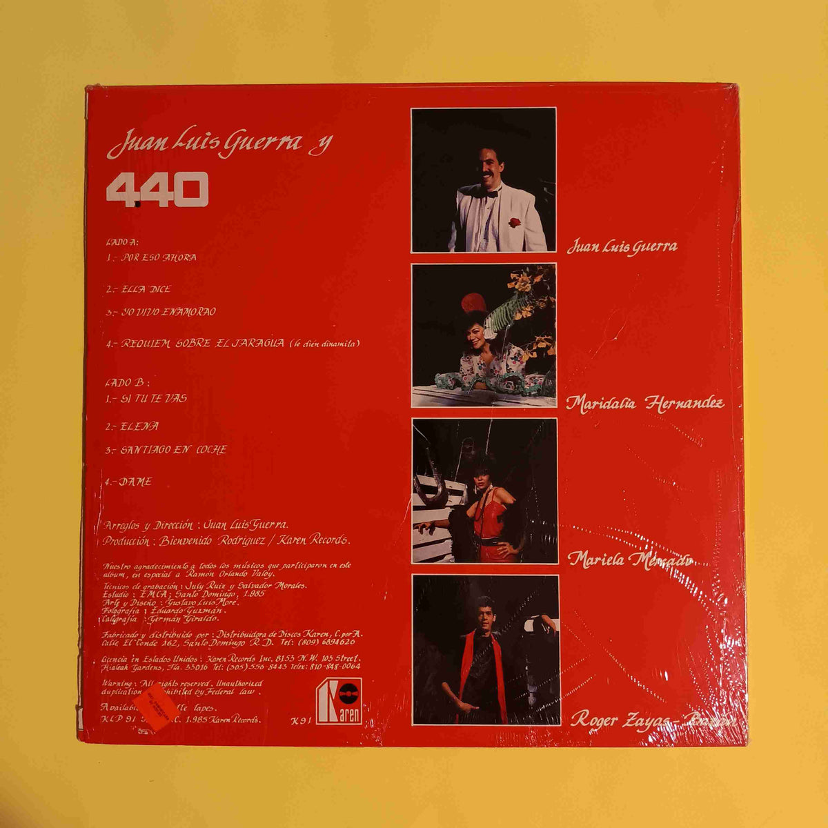 Juan Luis Guerra y 4.40 - Mudanza y Acarreo Dominican Rep Merengue - 1985 - K-91 Used - VG++ - Vinyl Juan Luis Guerra y 4.40 - Mudanza y Acarreo Dominican Rep Merengue - 1985 - K-91 Used - VG++ - Vinyl
