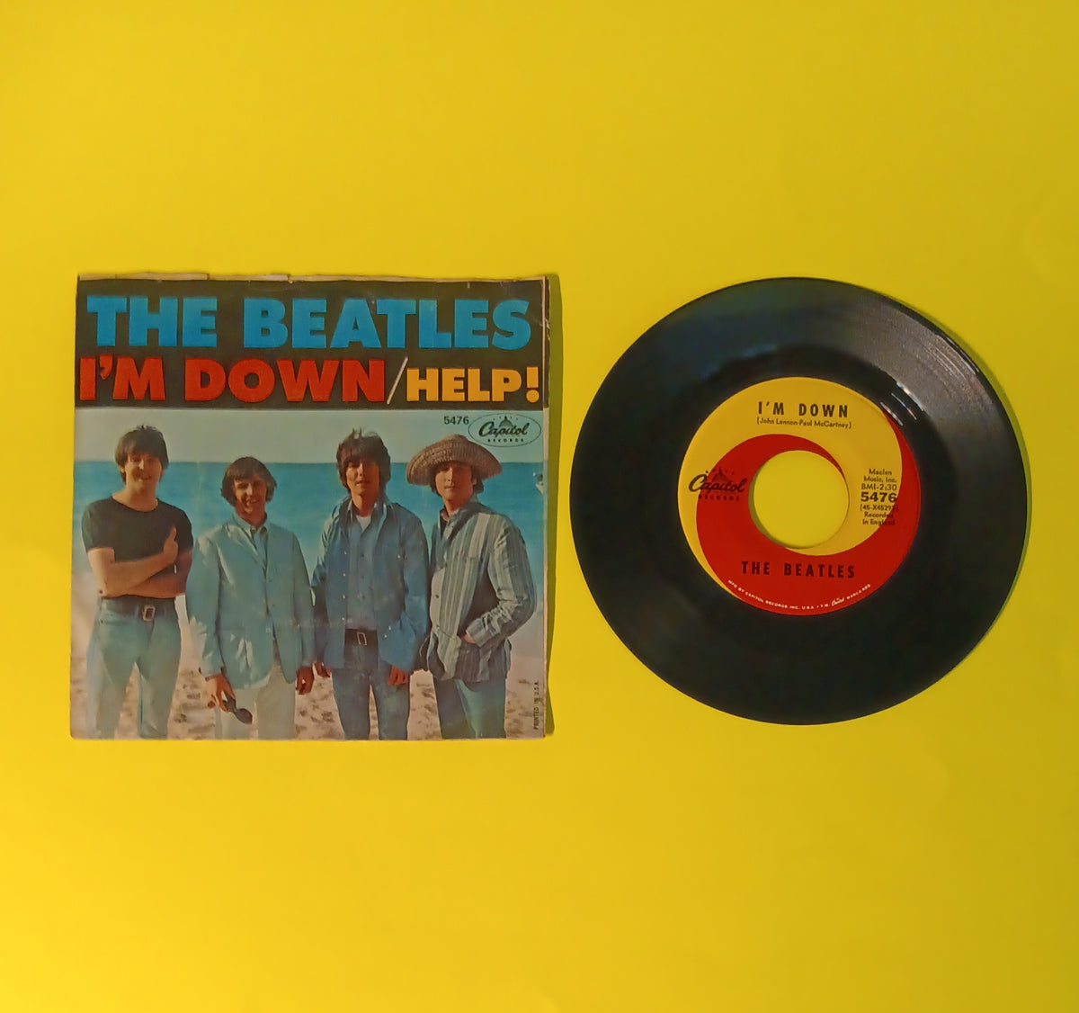 The Beatles - Help! / I'm Down 7" - 1965 - 5476 Used - VG++ - Vinyl The Beatles - Help! / I'm Down 7" - 1965 - 5476 Used - VG++ - Vinyl