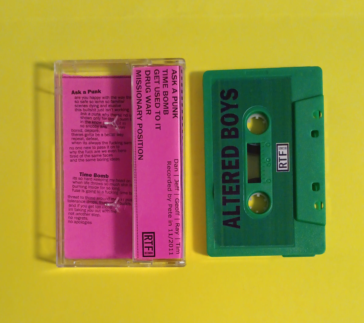 Altered Boys - Altered Boys - 2011 - Used - NM - Cassette Altered Boys - Altered Boys - 2011 - Used - NM - Cassette