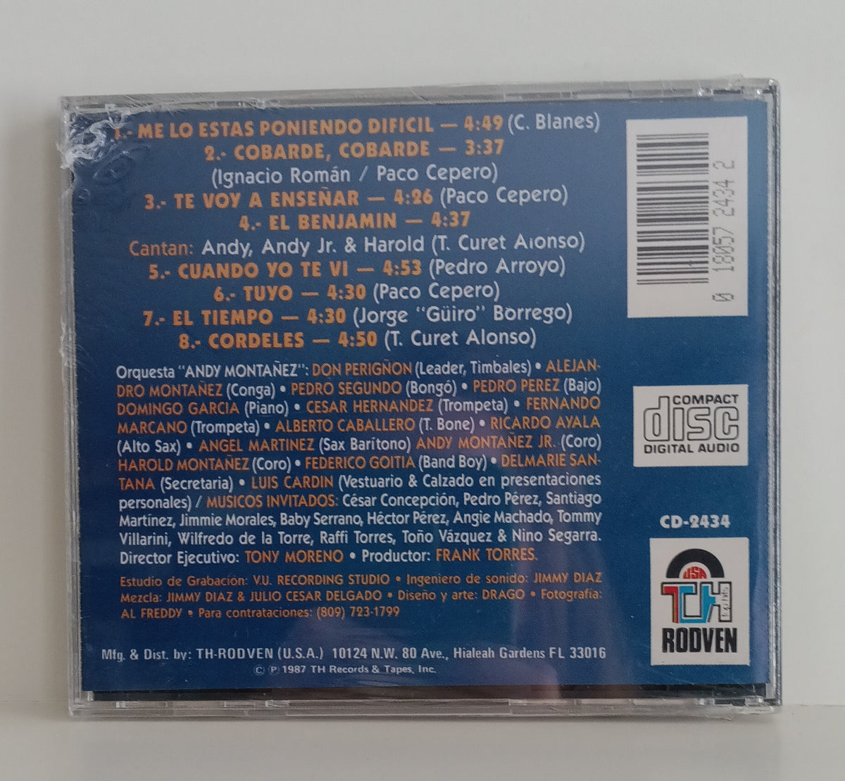Andy Montañez y su Orquesta - Mejor Acompañado Que Nunca - 1987 - CD 2434 New - Sealed - CDs Andy Montañez y su Orquesta - Mejor Acompañado Que Nunca - 1987 - CD 2434 New - Sealed - CDs