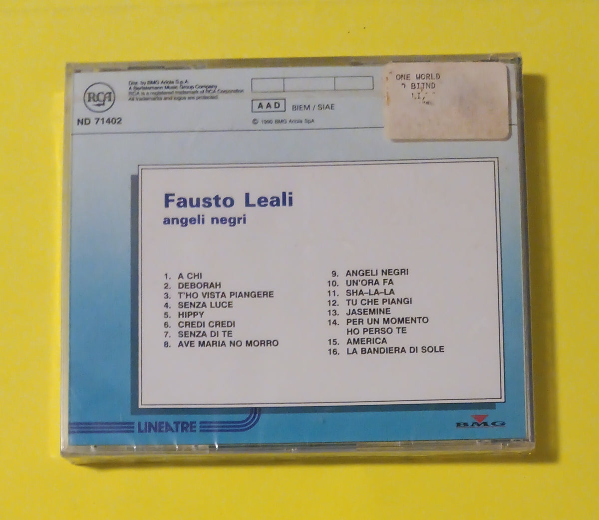 Fausto Leali - Angeli Negri - 1998 - ND 71402 New - Sealed - CDs Fausto Leali - Angeli Negri - 1998 - ND 71402 New - Sealed - CDs