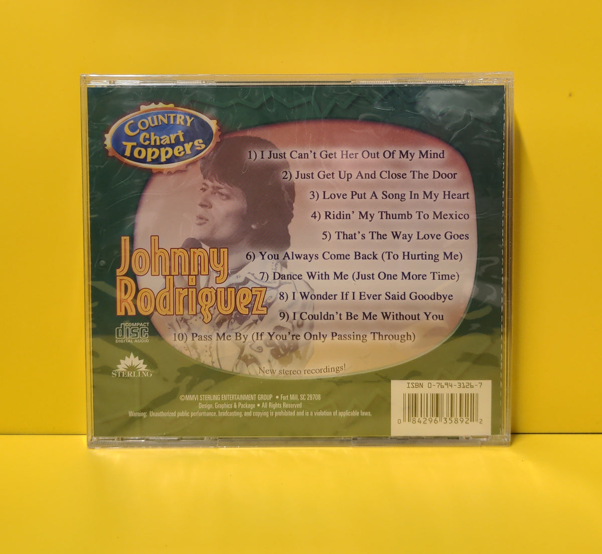 Johnny Rodriguez - Country Chart Toppers - 2006 - 35892 New - Sealed - CDs Johnny Rodriguez - Country Chart Toppers - 2006 - 35892 New - Sealed - CDs