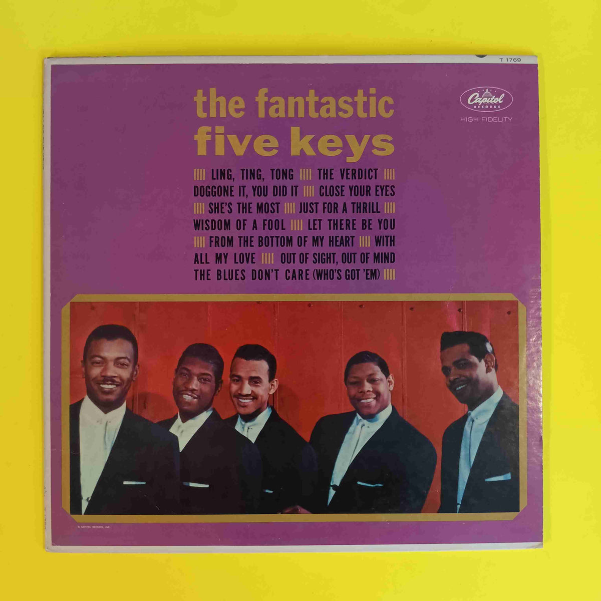 The Five Keys - The Fantastic 5 Keys ORIGINAL PROMO - 1962 - T 1769 Used - VG++ - Vinyl The Five Keys - The Fantastic 5 Keys ORIGINAL PROMO - 1962 - T 1769 Used - VG++ - Vinyl