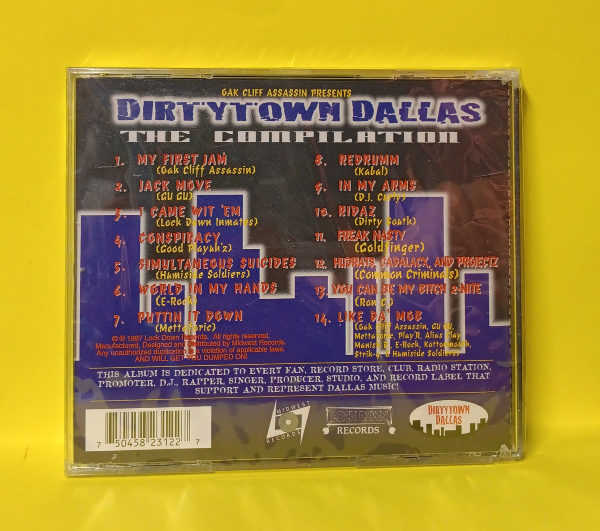 The Oak Cliff Assassin - Dirtytown Dallas - 1997 - MID-2312 New - Sealed - CDs The Oak Cliff Assassin - Dirtytown Dallas - 1997 - MID-2312 New - Sealed - CDs