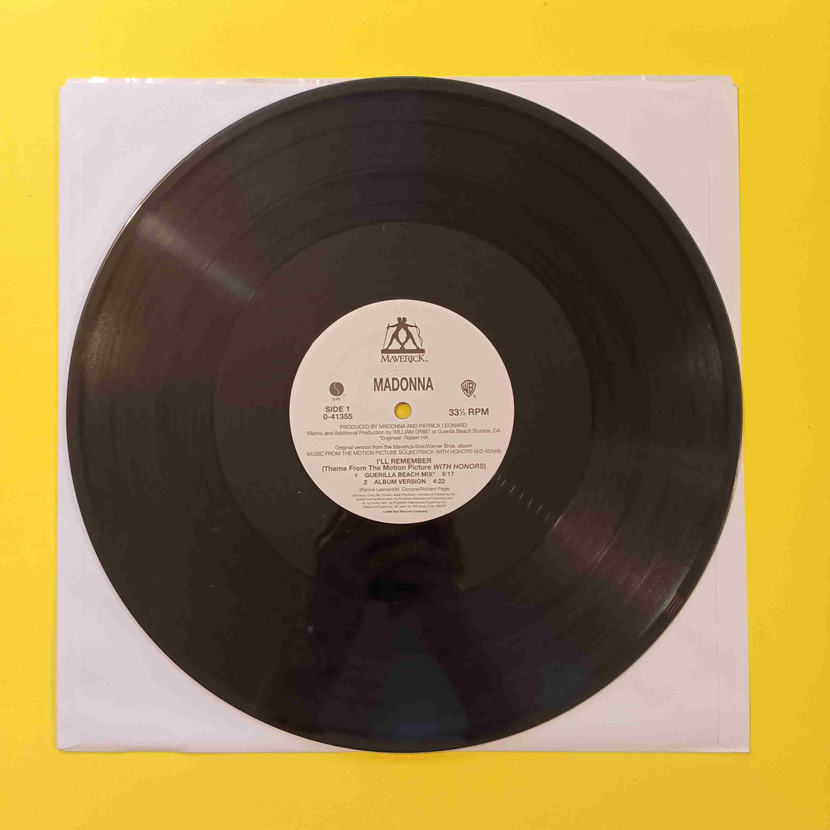 Madonna - I'll Remember (Theme From With Honors) PROMO - 1994 - 41355-0 Used - VG++ - Vinyl Madonna - I'll Remember (Theme From With Honors) PROMO - 1994 - 41355-0 Used - VG++ - Vinyl
