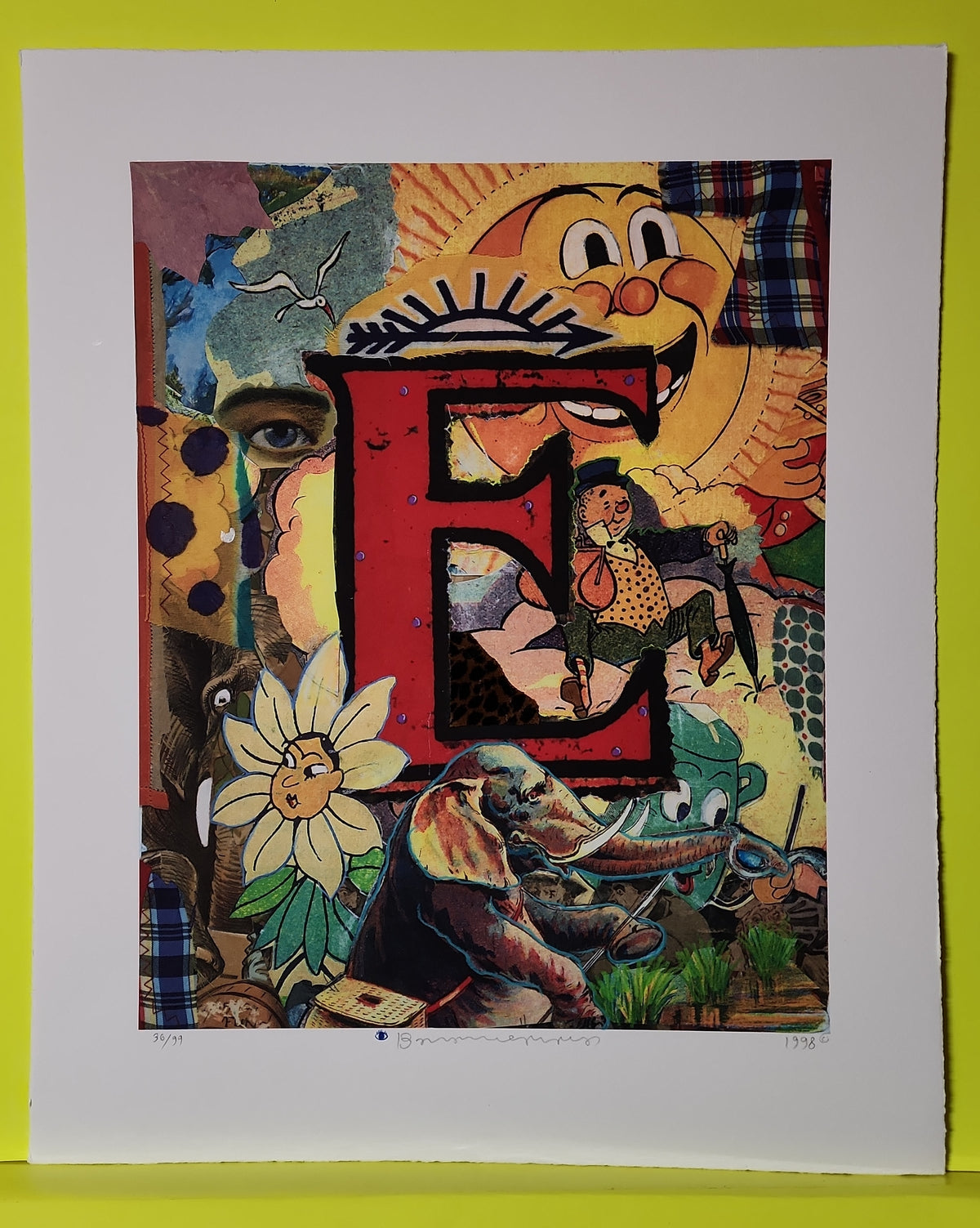 Bruce Helander - Love Letters - Energy Eyeful "E" - 1998 - New - Art Bruce Helander - Love Letters - Energy Eyeful "E" - 1998 - New - Art