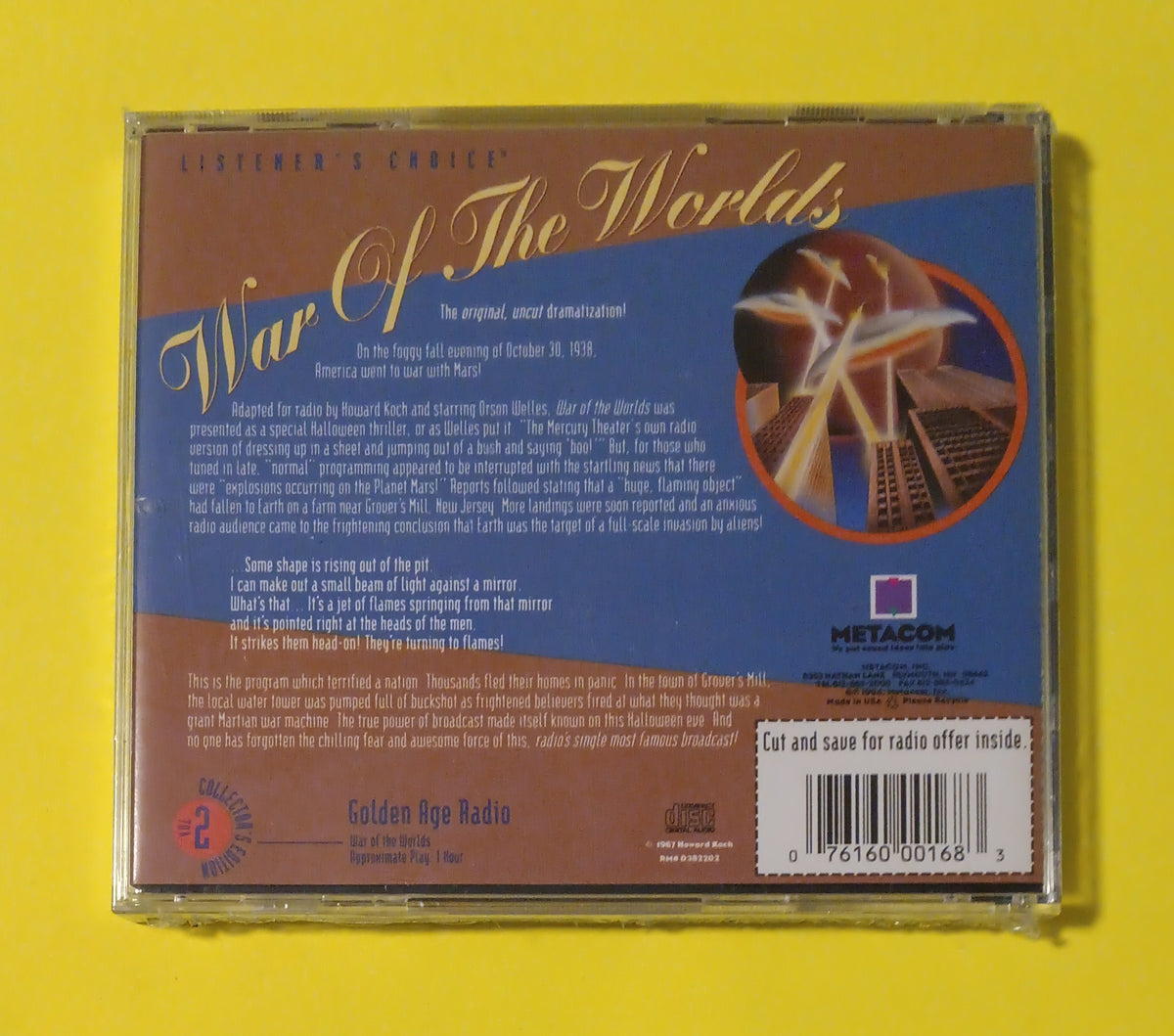Orson Welles - War Of The Worlds - 1994 - RH0382202 New - Sealed - CDs Orson Welles - War Of The Worlds - 1994 - RH0382202 New - Sealed - CDs