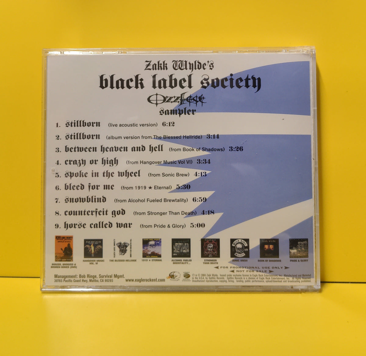Zakk Wylde's Black Label Society - Ozzfest Sampler - 2004 - SAMP-15081 Used - EX - CDs - Promo Zakk Wylde's Black Label Society - Ozzfest Sampler - 2004 - SAMP-15081 Used - EX - CDs - Promo