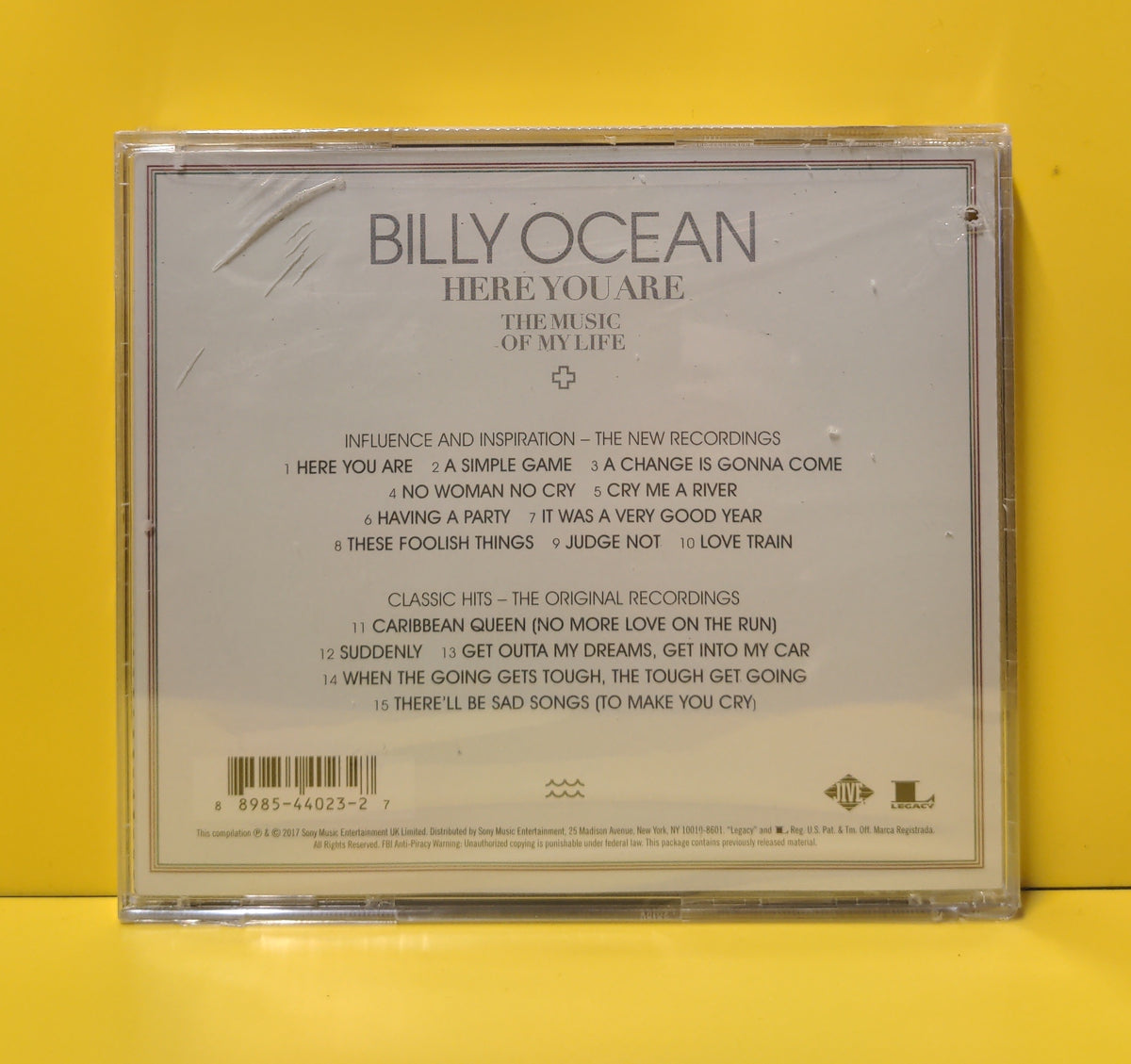 Billy Ocean - Here You Are + The Music Of My Life - 2017 - 88985440232 New - Sealed - CDs Billy Ocean - Here You Are + The Music Of My Life - 2017 - 88985440232 New - Sealed - CDs