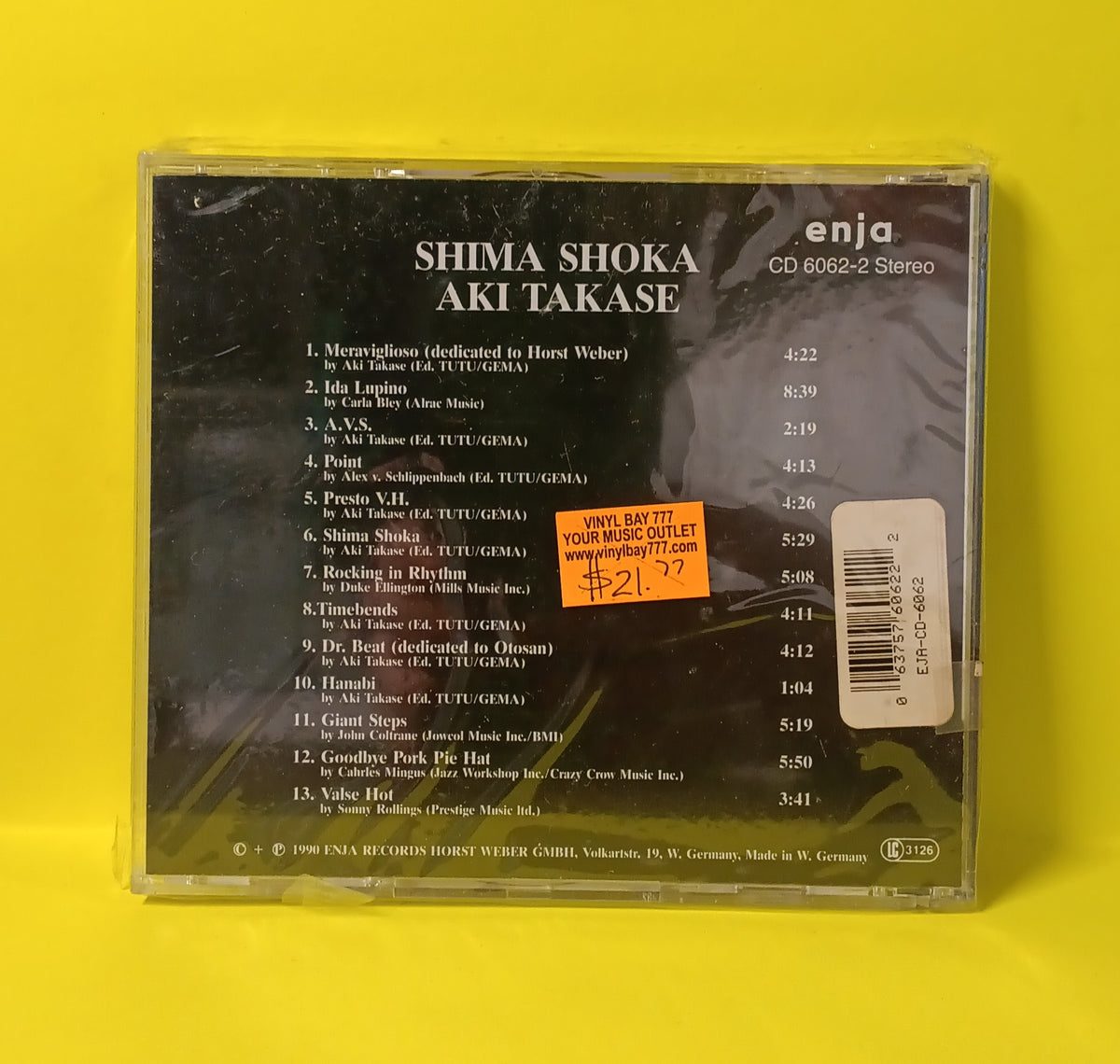 Aki Takase - Shima Shoka - 1991 - CD 6062-2 New - Sealed - CDs Aki Takase - Shima Shoka - 1991 - CD 6062-2 New - Sealed - CDs