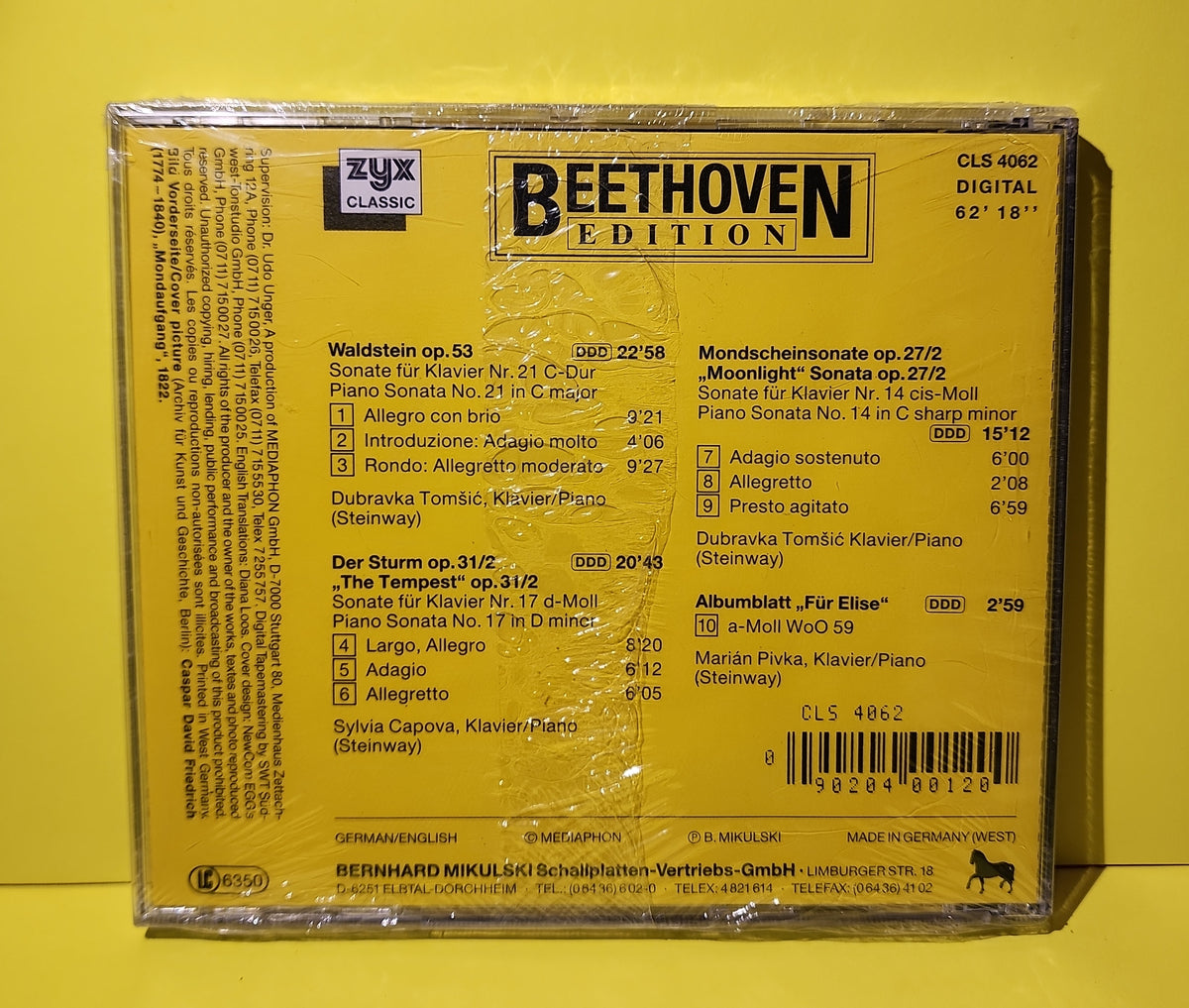 Ludwig van Beethoven - Waldstein-Sonate - 2003 - CLS 4062 New - Sealed - CDs Ludwig van Beethoven - Waldstein-Sonate - 2003 - CLS 4062 New - Sealed - CDs