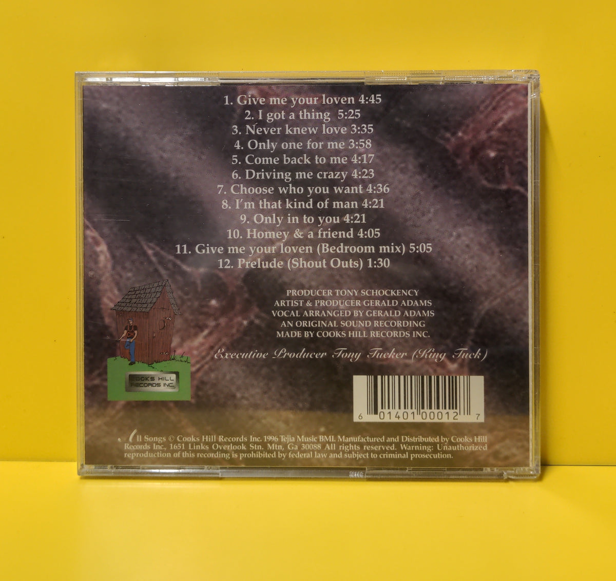 Gerald Adams - Give Me Your Loven - 1996 - 0001-2 New - Sealed - CDs Gerald Adams - Give Me Your Loven - 1996 - 0001-2 New - Sealed - CDs
