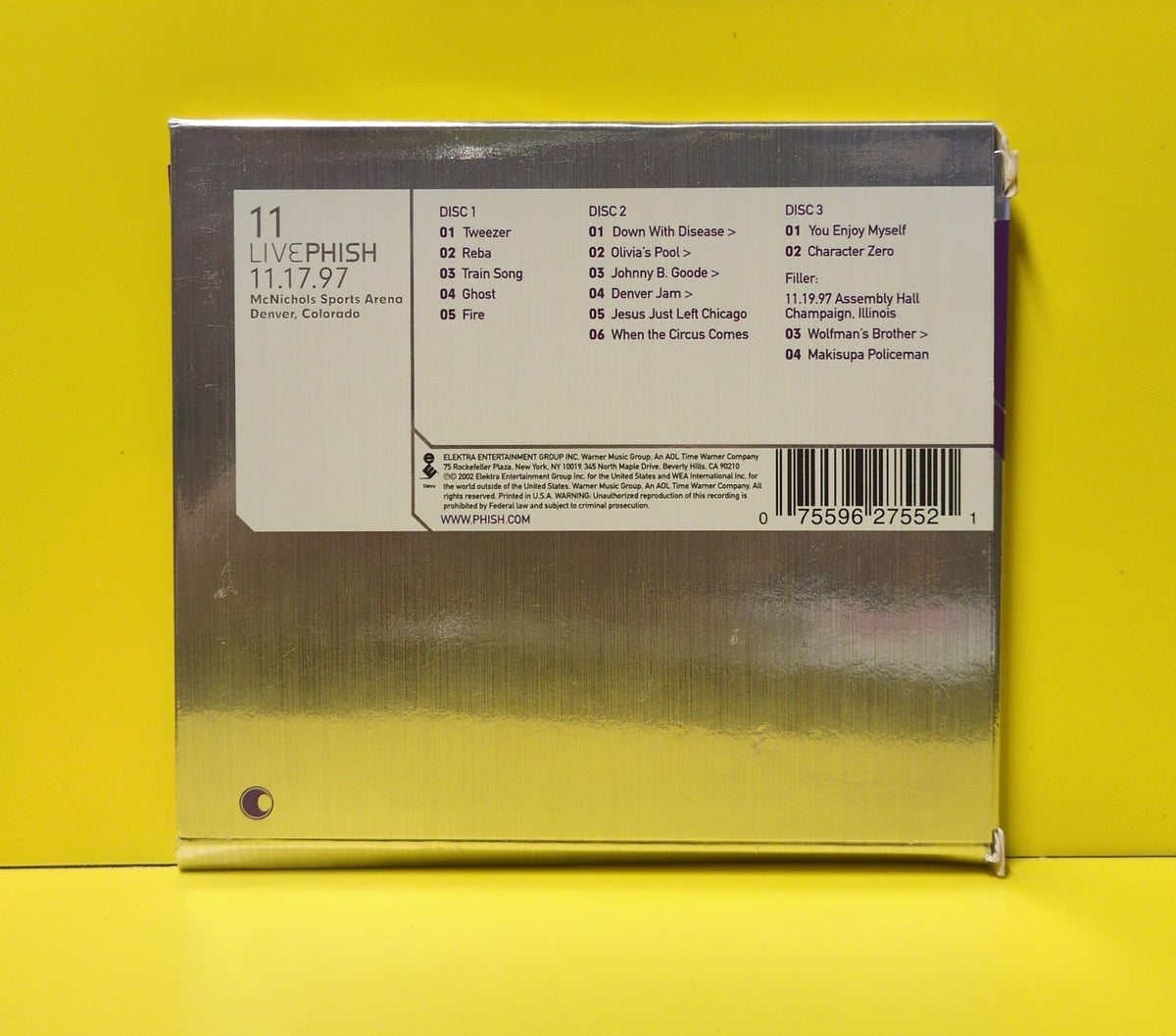 Phish - LivePhish 11 (11.17.97 McNichols Sports Arena, Denver, Colorado) - 2002 - 62755-2 Used - VG++ - 3xCD Set Phish - LivePhish 11 (11.17.97 McNichols Sports Arena, Denver, Colorado) - 2002 - 62755-2 Used - VG++ - 3xCD Set