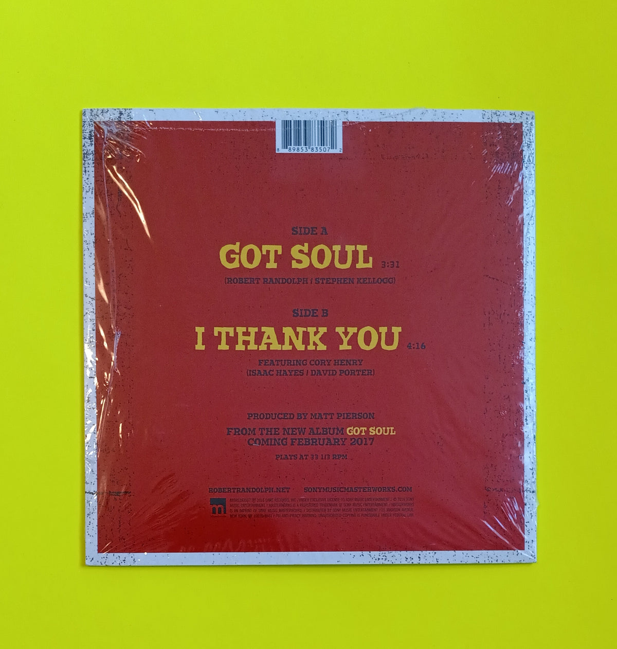 Robert Randolph & The Family Band - Got Soul / I Thank You - 2016 - 88985383507 New - Sealed - 7" Vinyl Robert Randolph & The Family Band - Got Soul / I Thank You - 2016 - 88985383507 New - Sealed - 7" Vinyl