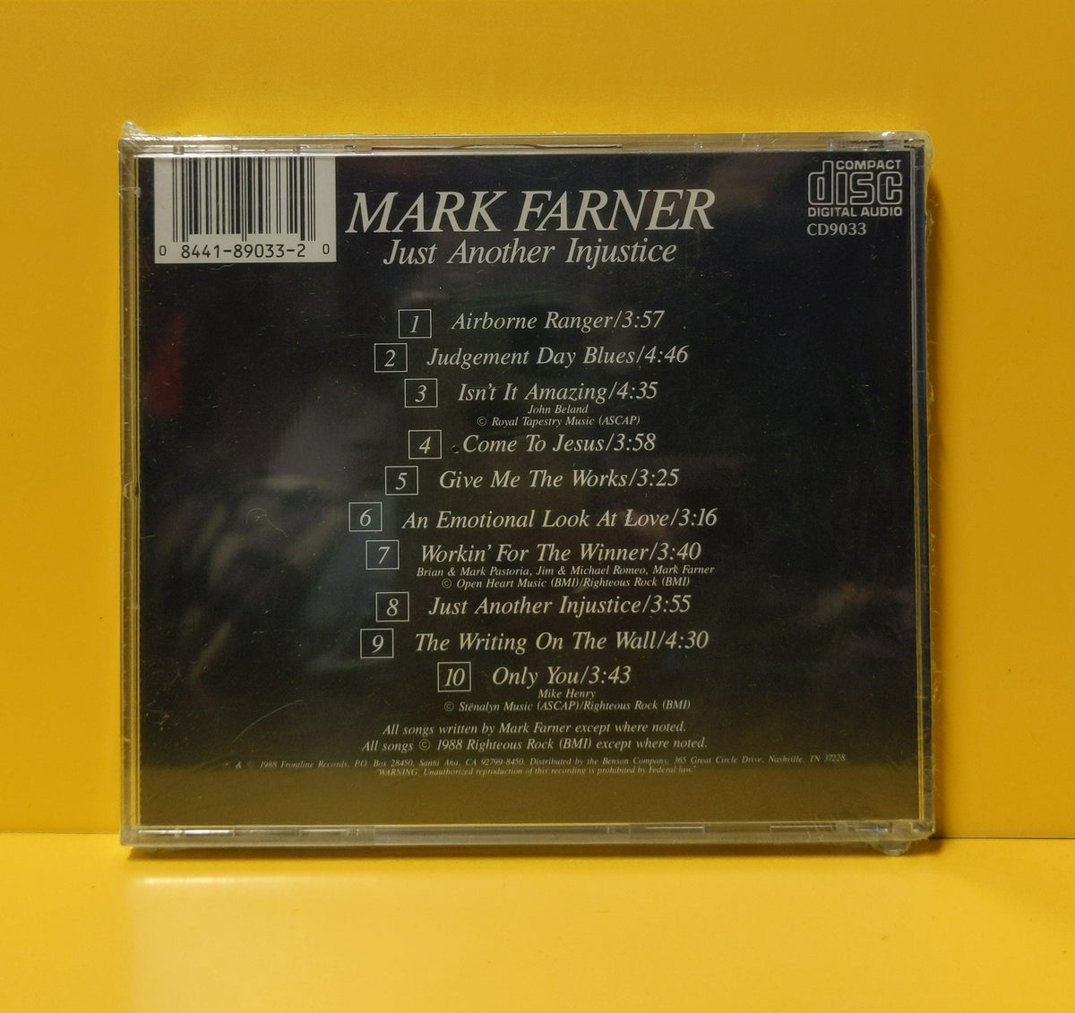 Mark Farner - Just Another Injustice - 1988 - CD9033 New - Sealed - CDs Mark Farner - Just Another Injustice - 1988 - CD9033 New - Sealed - CDs