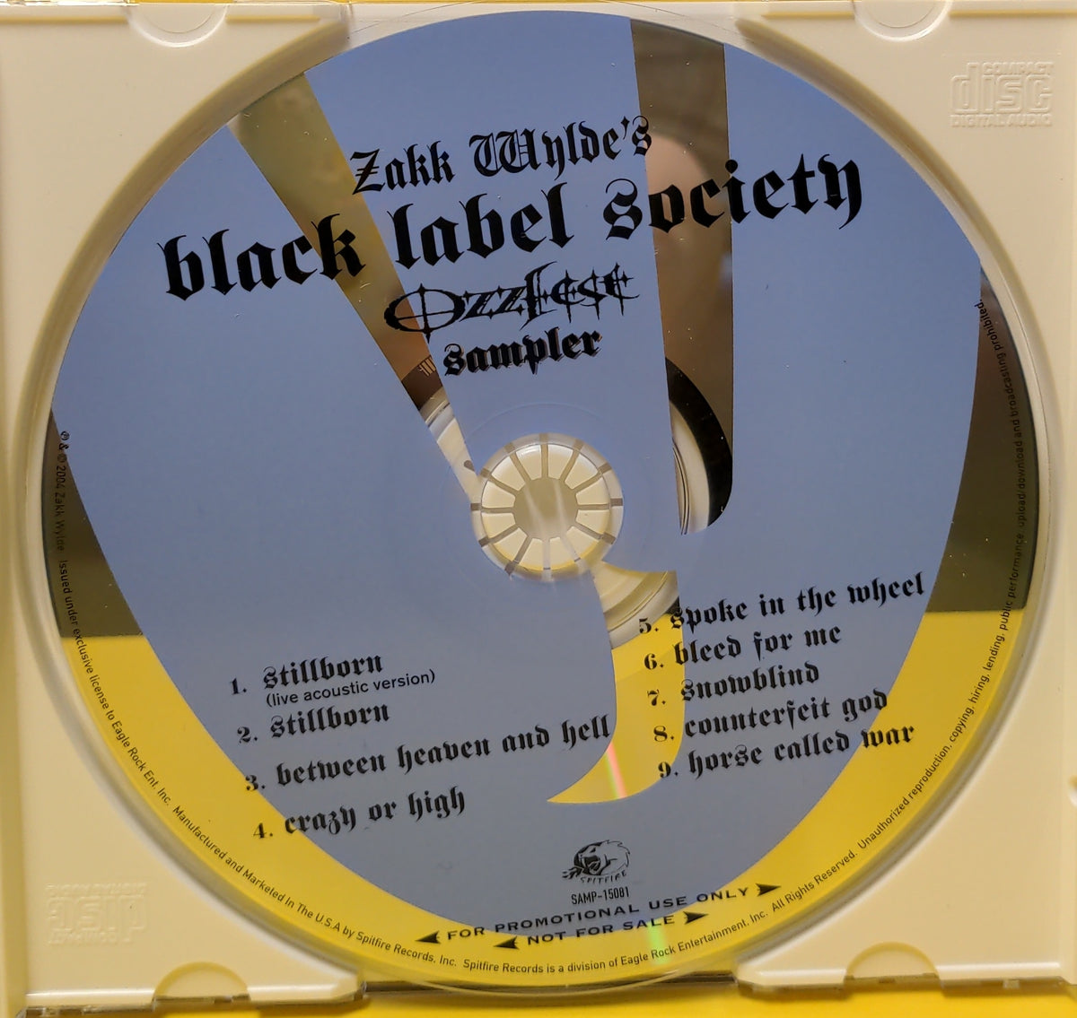 Zakk Wylde's Black Label Society - Ozzfest Sampler - 2004 - SAMP-15081 Used - EX - CDs - Promo Zakk Wylde's Black Label Society - Ozzfest Sampler - 2004 - SAMP-15081 Used - EX - CDs - Promo