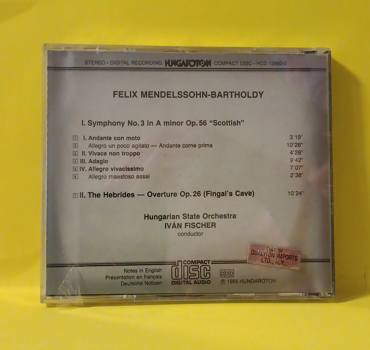 Mendelssohn- Hungarian State Orchestra, Ivan Fischer - Symphony No. 3 in A Minor "Scottish" / the Hebrides Overture - 1985 - HCD 12660-2 - Sealed - CDs Mendelssohn- Hungarian State Orchestra, Ivan Fischer - Symphony No. 3 in A Minor "Scottish" / the Hebrides Overture - 1985 - HCD 12660-2 - Sealed - CDs