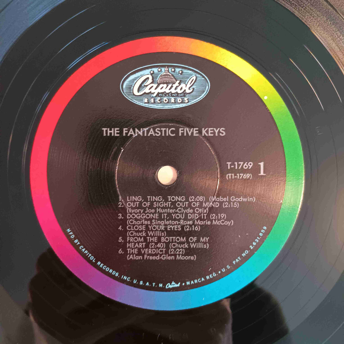 The Five Keys - The Fantastic 5 Keys ORIGINAL PROMO - 1962 - T 1769 Used - VG++ - Vinyl The Five Keys - The Fantastic 5 Keys ORIGINAL PROMO - 1962 - T 1769 Used - VG++ - Vinyl