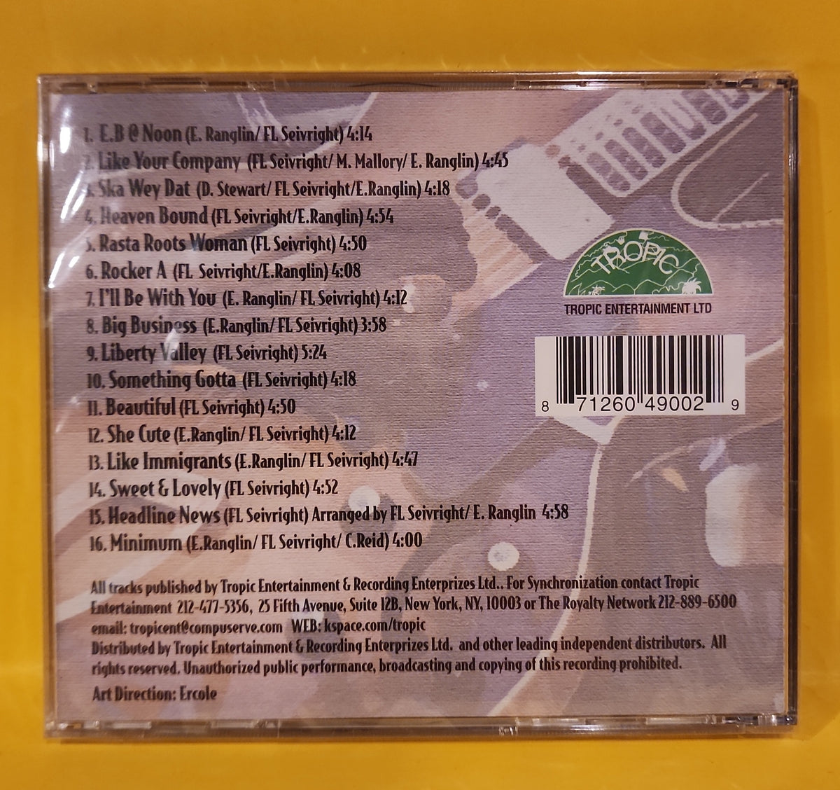Ernest Ranglin - E.B.@Noon - 1999 - PIC 011 New - Sealed - CDs Ernest Ranglin - E.B.@Noon - 1999 - PIC 011 New - Sealed - CDs