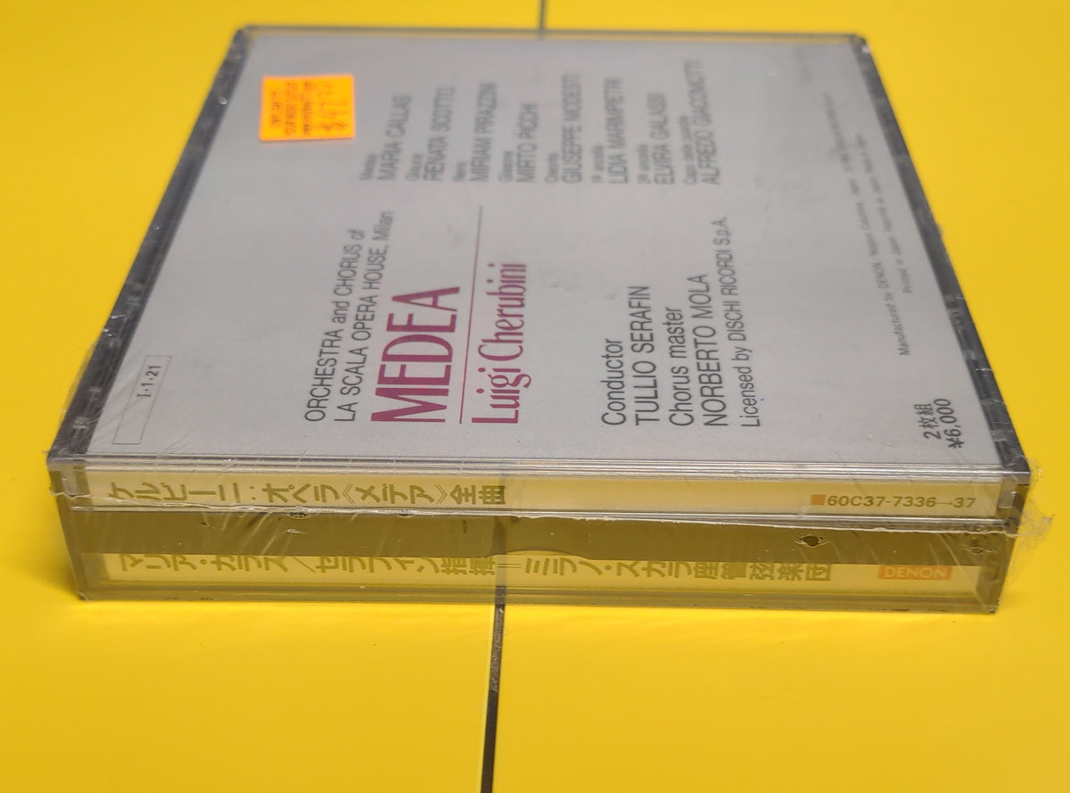 Luigi Cherubini, Callas, Scotto, Pirazzini, Picchi, Modesti, Marimpietri, Galassi, Giacomotti, Serafin, Mola, Orchestra and Chorus of La Scala Opera House - Medea - 1985 - 60C37-7336-37 New - Sealed - CDs Luigi Cherubini, Callas, Scotto, Pirazzini, Picchi, Modesti, Marimpietri, Galassi, Giacomotti, Serafin, Mola, Orchestra and Chorus of La Scala Opera House - Medea - 1985 - 60C37-7336-37 New - Sealed - CDs