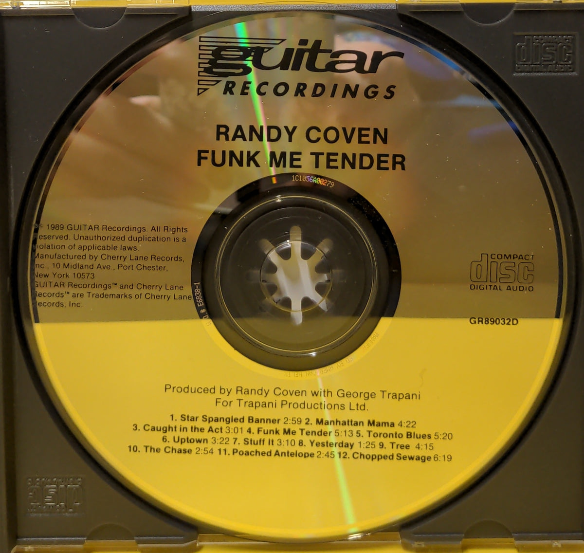 Randy Coven - Funk Me Tender - 1989 - GR89032D Used - NM - CDs Randy Coven - Funk Me Tender - 1989 - GR89032D Used - NM - CDs