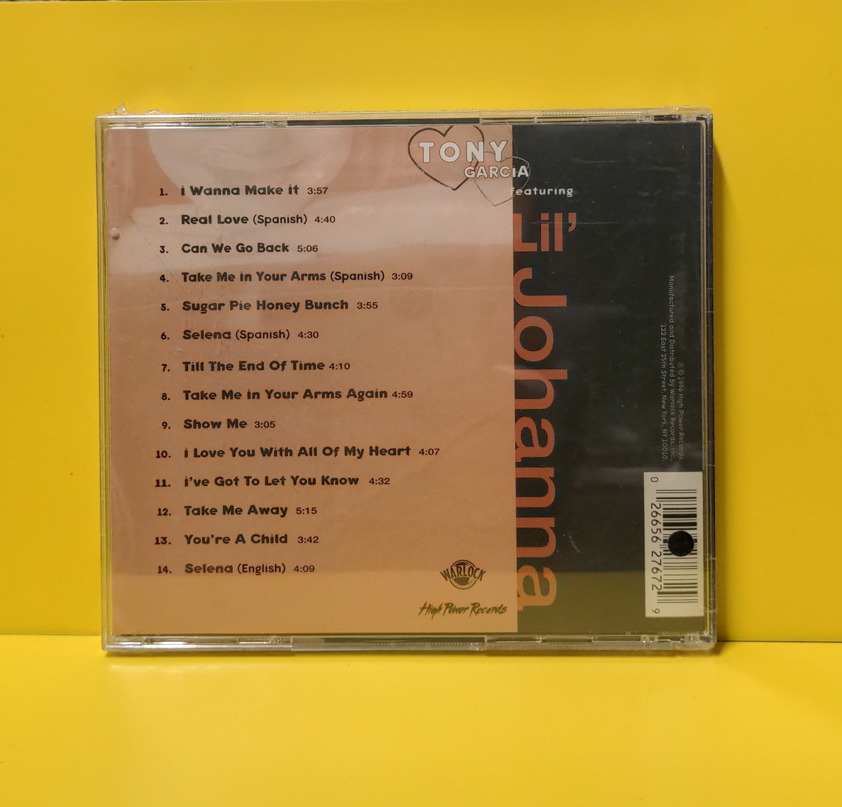 Tony Garcia Featuring Lil' Johanna - Real Love - 1996 - WARCD-2767 New - Sealed - CDs Tony Garcia Featuring Lil' Johanna - Real Love - 1996 - WARCD-2767 New - Sealed - CDs