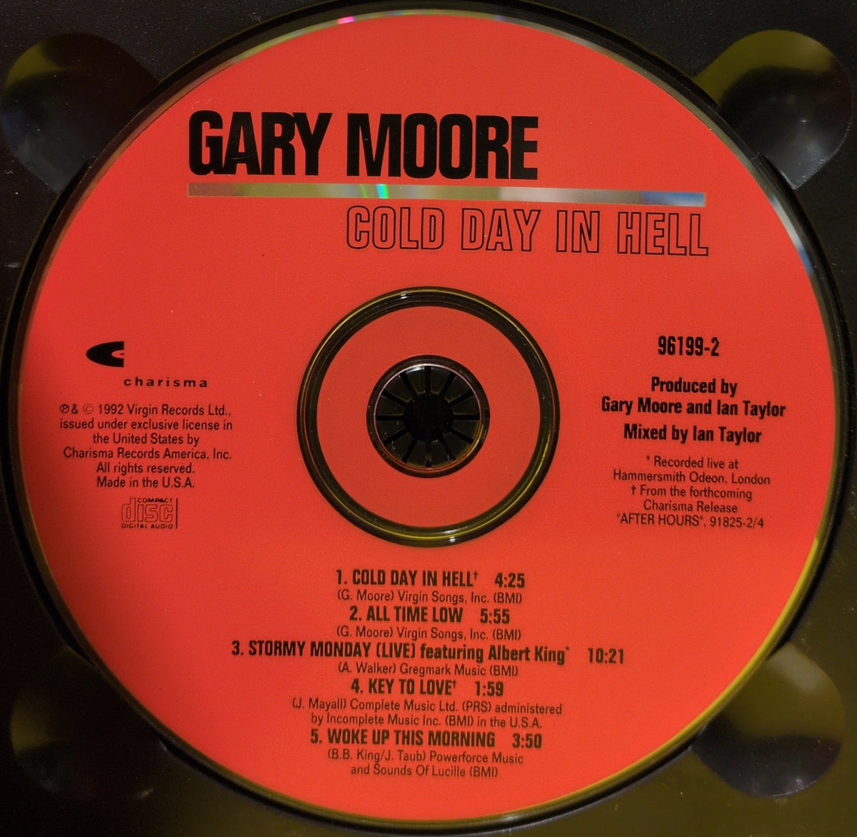 Gary Moore - Cold Day In Hell - 1992 - 96199-2 Used - EX - CDs Gary Moore - Cold Day In Hell - 1992 - 96199-2 Used - EX - CDs