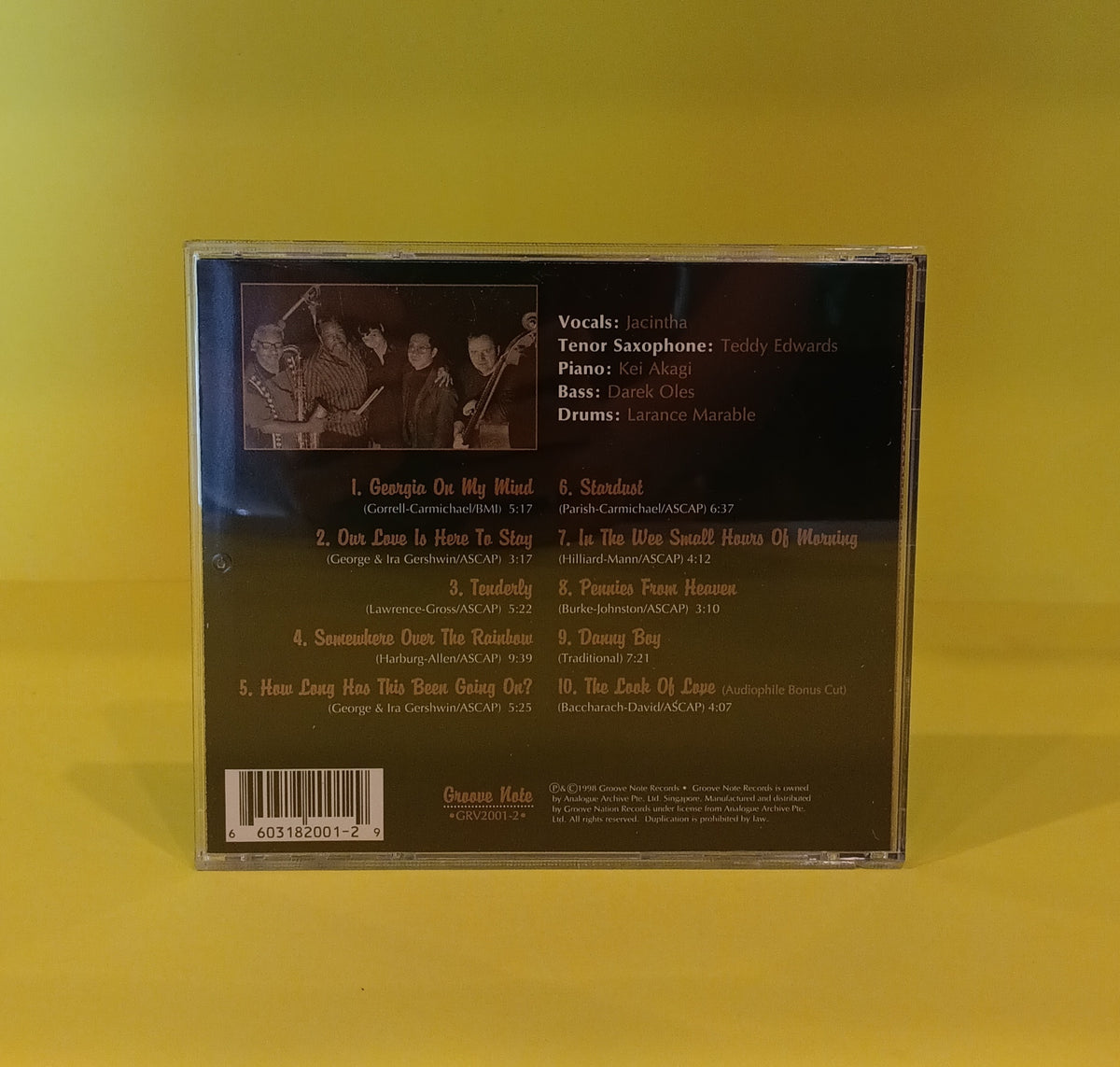 Jacintha - Here's To Ben. A Vocal Tribute To Ben Webster (24 K Gold CD) - 1998 - GRV2001-2 Used - EX - CDs Jacintha - Here's To Ben. A Vocal Tribute To Ben Webster (24 K Gold CD) - 1998 - GRV2001-2 Used - EX - CDs