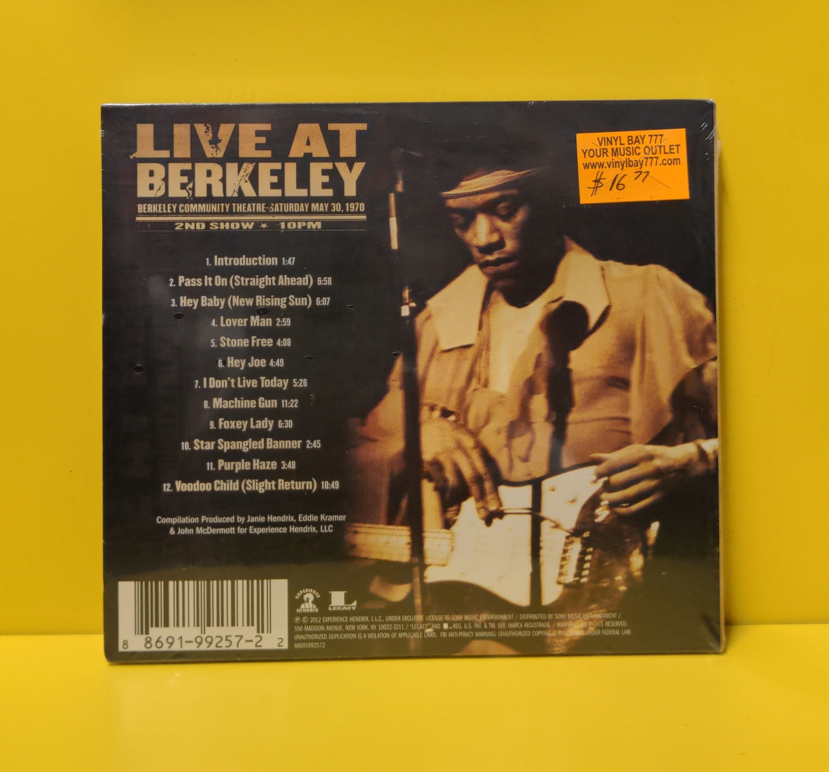The Jimi Hendrix Experience - Live At Berkeley - 2012 - 88691992572 New - Sealed - CDs The Jimi Hendrix Experience - Live At Berkeley - 2012 - 88691992572 New - Sealed - CDs