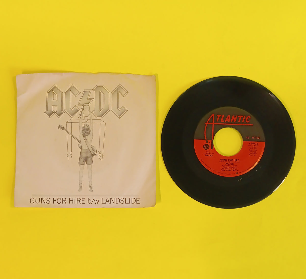 AC/DC - Guns for Hire / Landslide 7" - 1983 - 7-89774 Used - VG++ - Vinyl AC/DC - Guns for Hire / Landslide 7" - 1983 - 7-89774 Used - VG++ - Vinyl