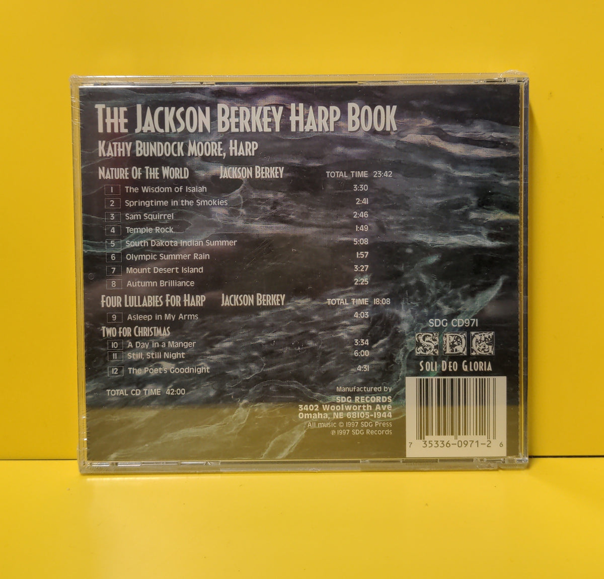 Kathy Bundock Moore, Jackson Berkey - The Jackson Berkey Harp Book - 1997 - SDG CD971 New - Sealed - CDs Kathy Bundock Moore, Jackson Berkey - The Jackson Berkey Harp Book - 1997 - SDG CD971 New - Sealed - CDs