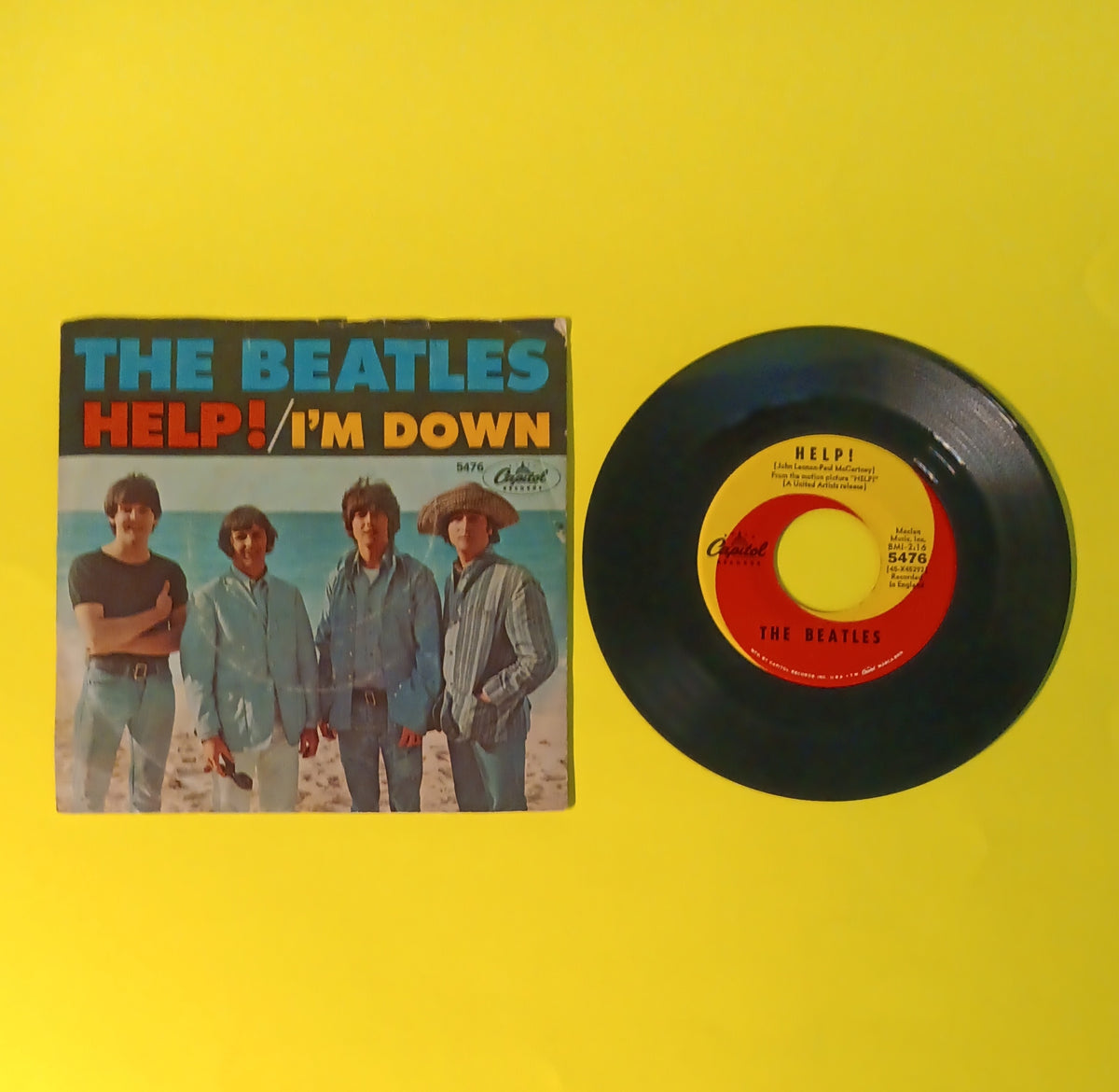 The Beatles - Help! / I'm Down 7" - 1965 - 5476 Used - VG++ - Vinyl The Beatles - Help! / I'm Down 7" - 1965 - 5476 Used - VG++ - Vinyl