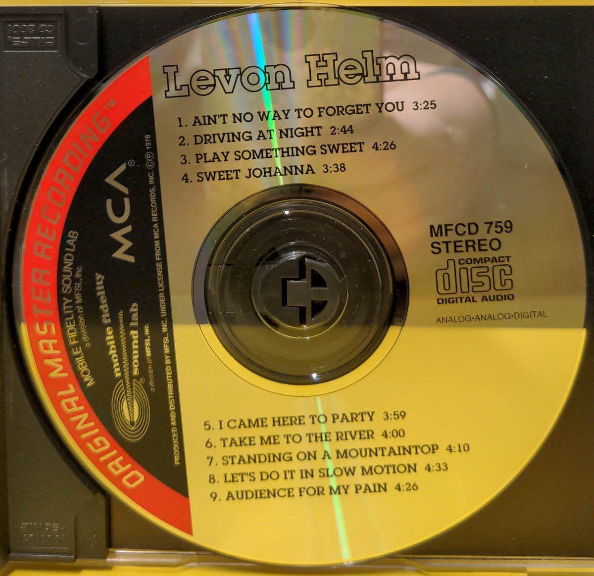 Levon Helm - Levon Helm - 1992 - MFCD 759 Used - EX - CDs - Mobile Fidelity Sound Lab Levon Helm - Levon Helm - 1992 - MFCD 759 Used - EX - CDs - Mobile Fidelity Sound Lab