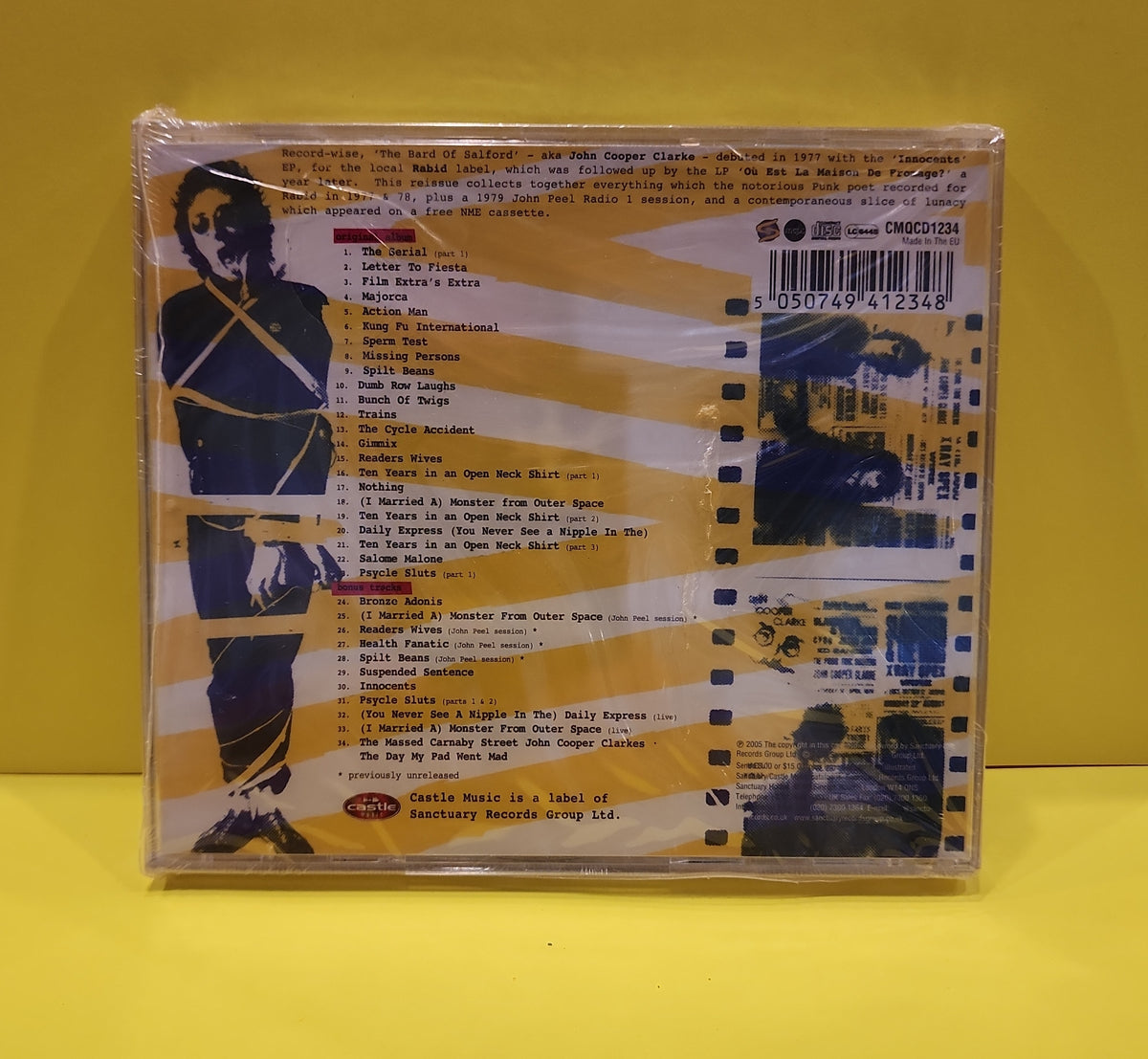 John Cooper Clarke - Où Est La Maison De Fromage? - CMQCD1234 New - Sealed - CDs John Cooper Clarke - Où Est La Maison De Fromage? - CMQCD1234 New - Sealed - CDs
