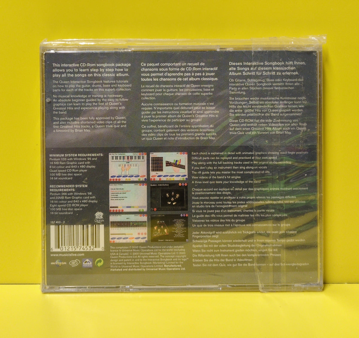 Queen - Greatest Hits Interactive Songbook - 2000 - 157 453-2 New - New, Unplayed - 2xCD-ROM Queen - Greatest Hits Interactive Songbook - 2000 - 157 453-2 New - New, Unplayed - 2xCD-ROM